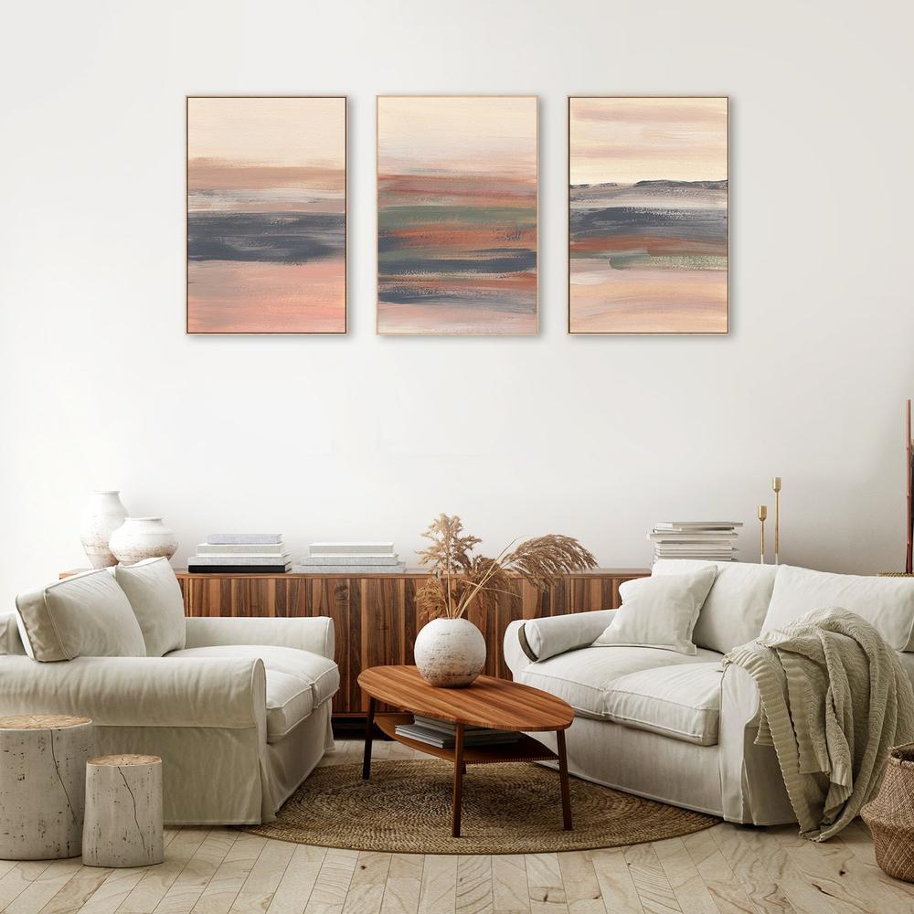 wall-art-print-canvas-poster-framed-Desert Warmth, Set Of 3, Style B-by-Emily Wood-Gioia Wall Art