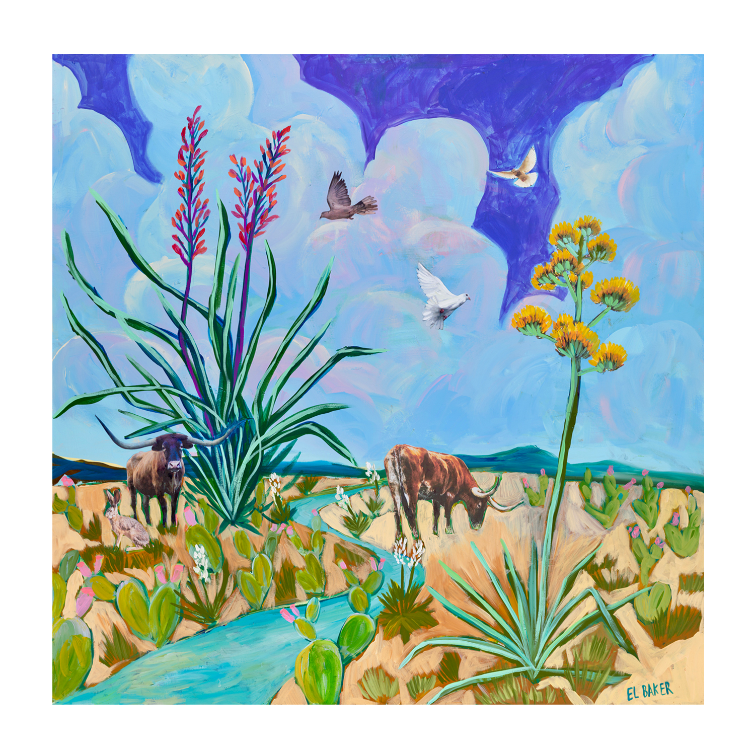 wall-art-print-canvas-poster-framed-Desert Wild Life , By Eleanor Baker-1