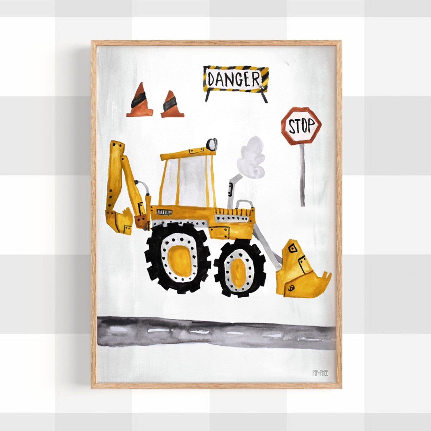 wall-art-print-canvas-poster-framed-Digger , By Pip and Phee-2
