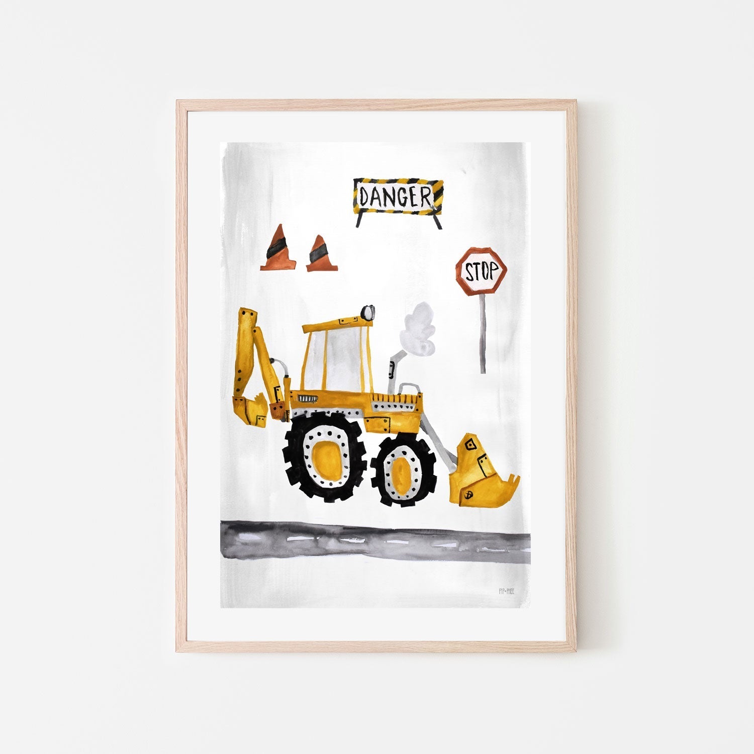 wall-art-print-canvas-poster-framed-Digger , By Pip and Phee-6