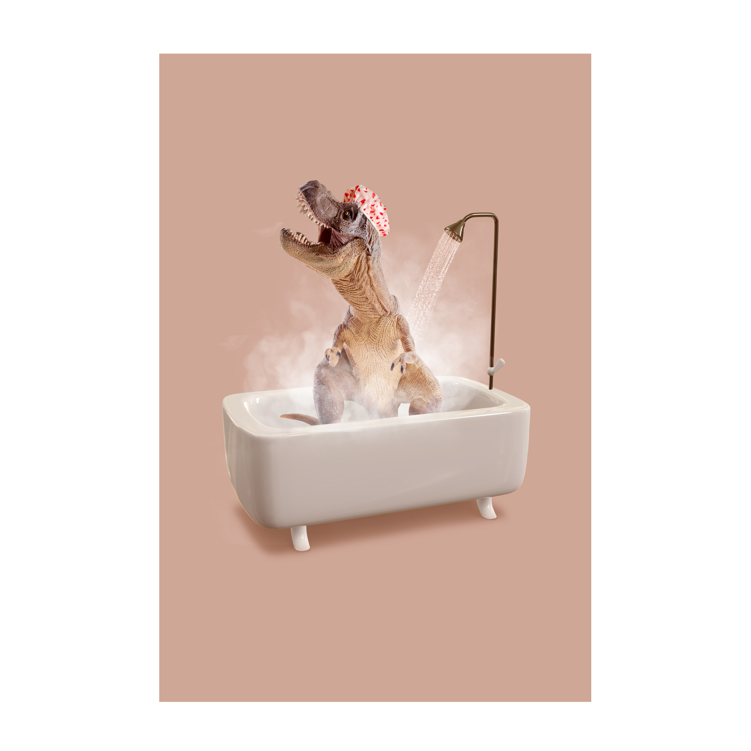 wall-art-print-canvas-poster-framed-Dinosaur Shower-GIOIA-WALL-ART