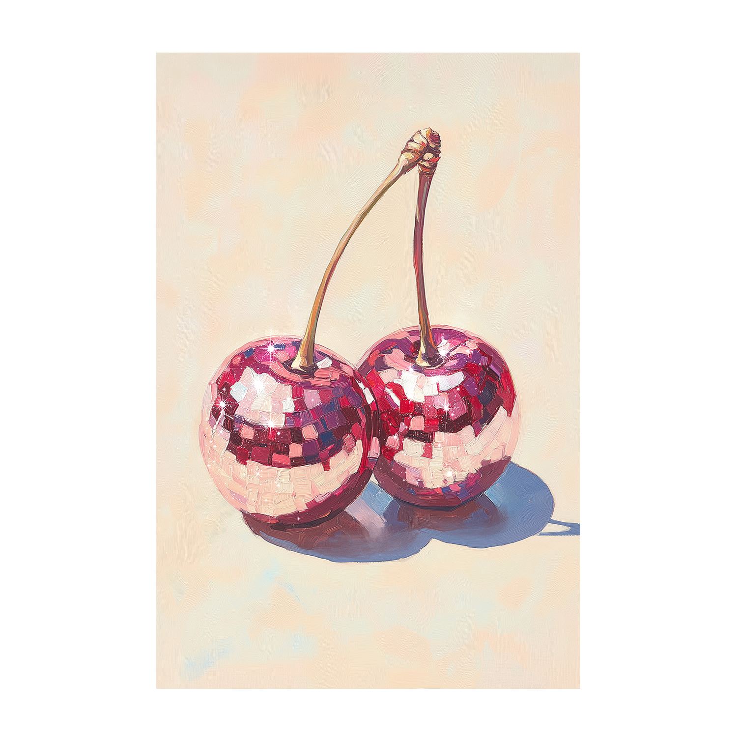wall-art-print-canvas-poster-framed-Disco Cherries , By Melloi Art Prints-1