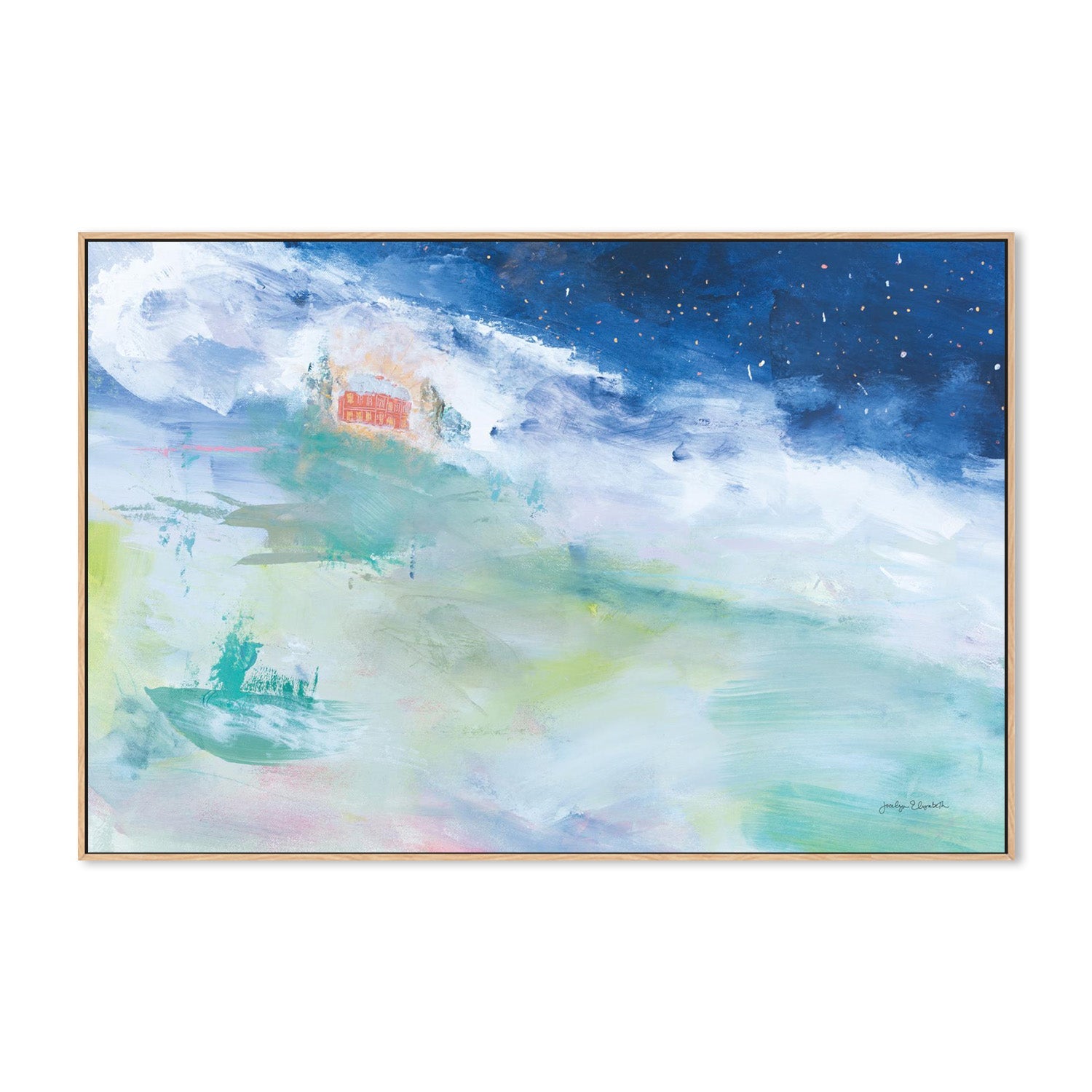 wall-art-print-canvas-poster-framed-Distant Chateau-4