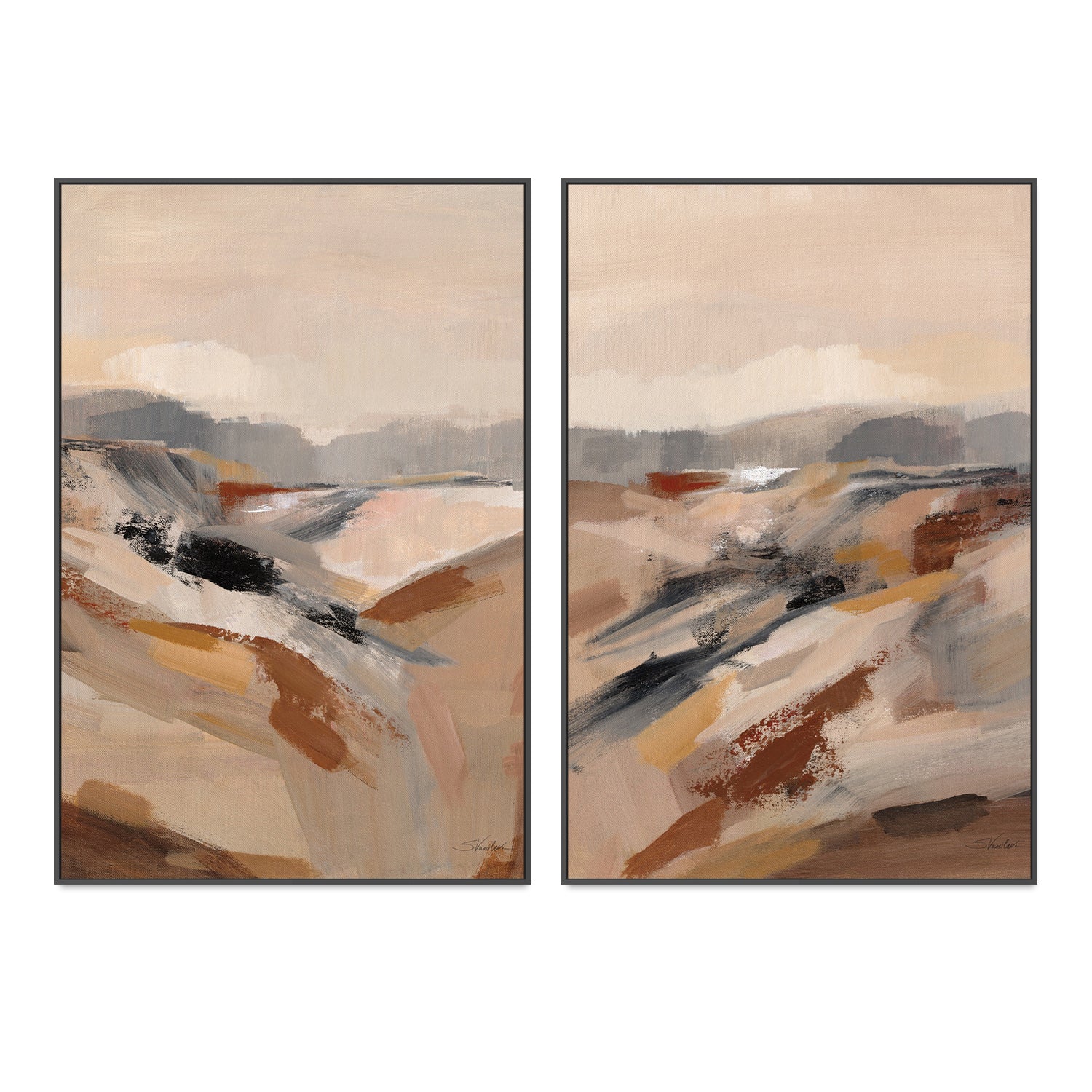 wall-art-print-canvas-poster-framed-Distant Forest, Set Of 2-by-Silvia Vassileva-Gioia Wall Art