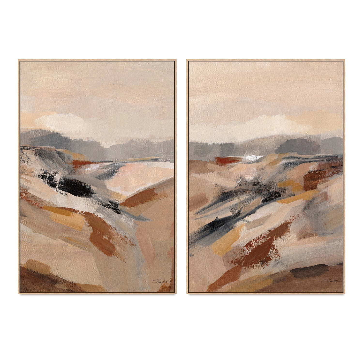 wall-art-print-canvas-poster-framed-Distant Forest, Set Of 2-by-Silvia Vassileva-Gioia Wall Art