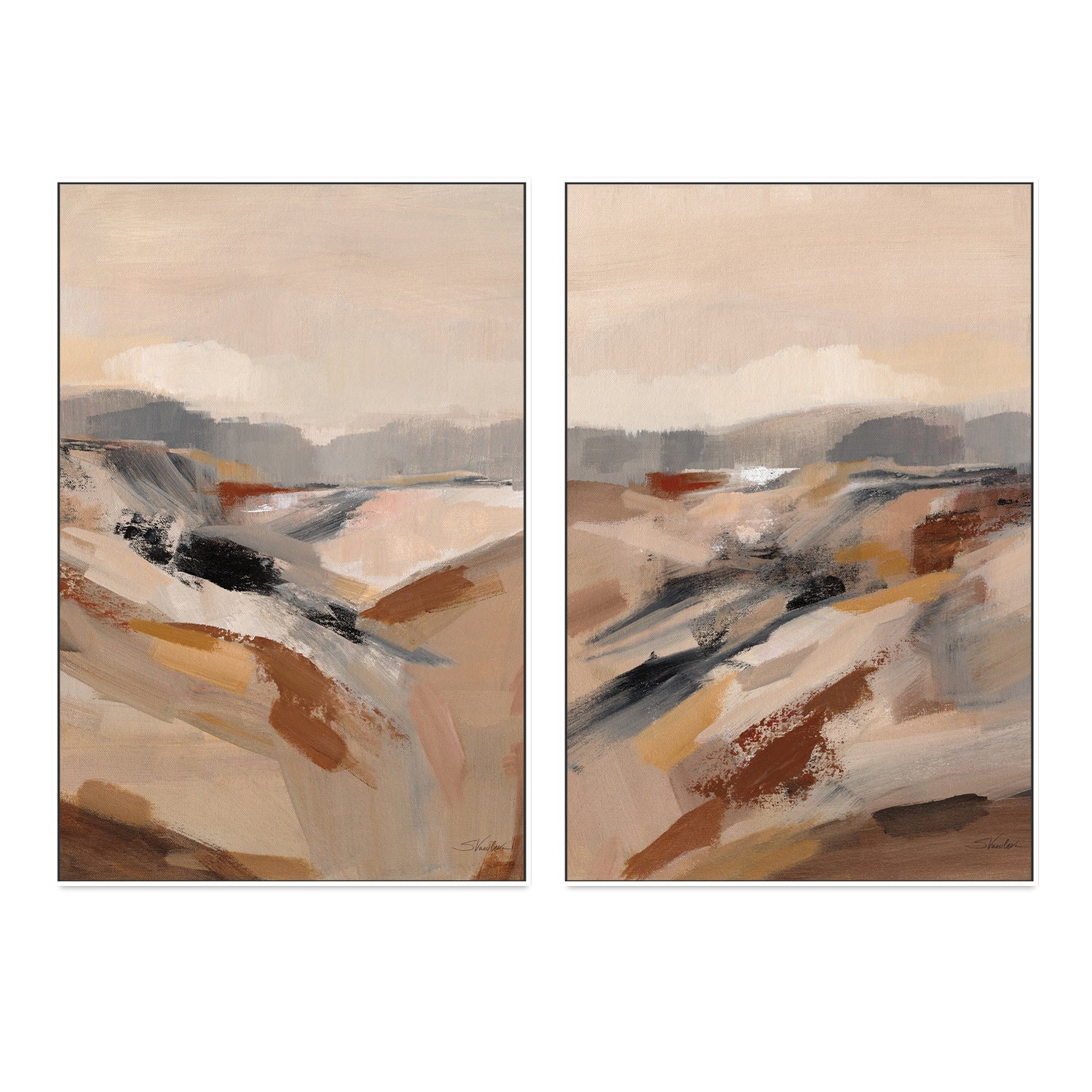 wall-art-print-canvas-poster-framed-Distant Forest, Set Of 2-by-Silvia Vassileva-Gioia Wall Art