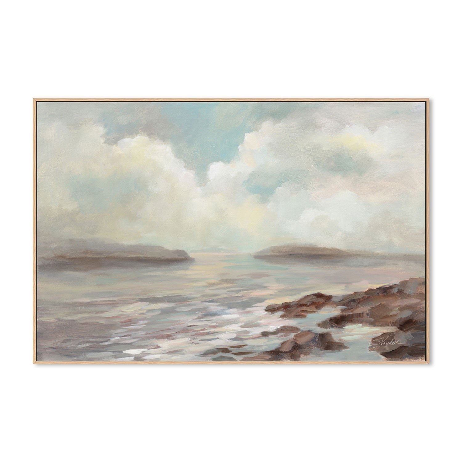 wall-art-print-canvas-poster-framed-Distant Island-by-Silvia Vassileva-Gioia Wall Art