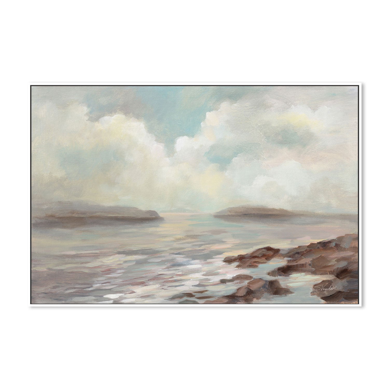wall-art-print-canvas-poster-framed-Distant Island-by-Silvia Vassileva-Gioia Wall Art