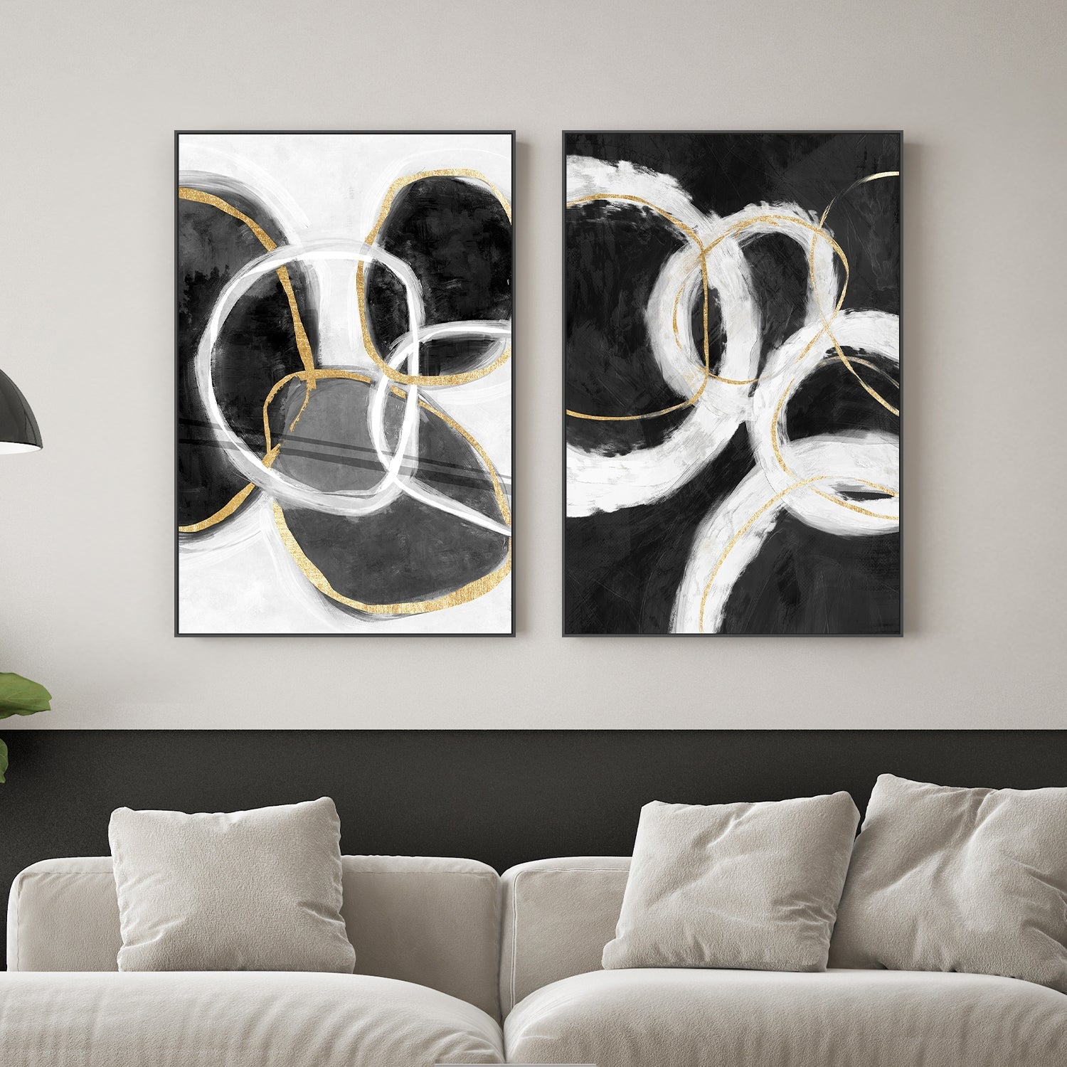 wall-art-print-canvas-poster-framed-Distant Memories & Ghost Rings, Set Of 2 , By Oliver Tabby-2