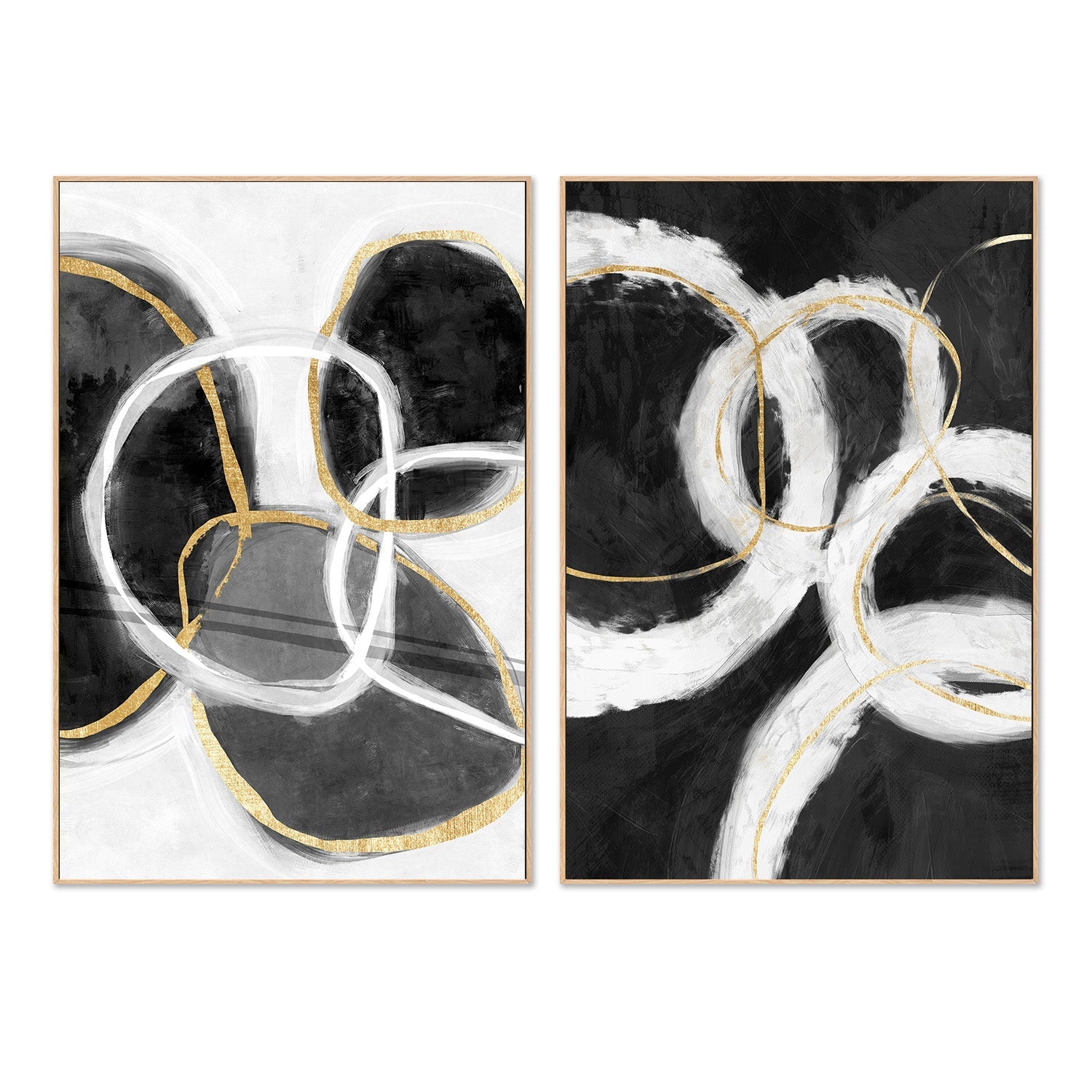 wall-art-print-canvas-poster-framed-Distant Memories & Ghost Rings, Set Of 2 , By Oliver Tabby-4