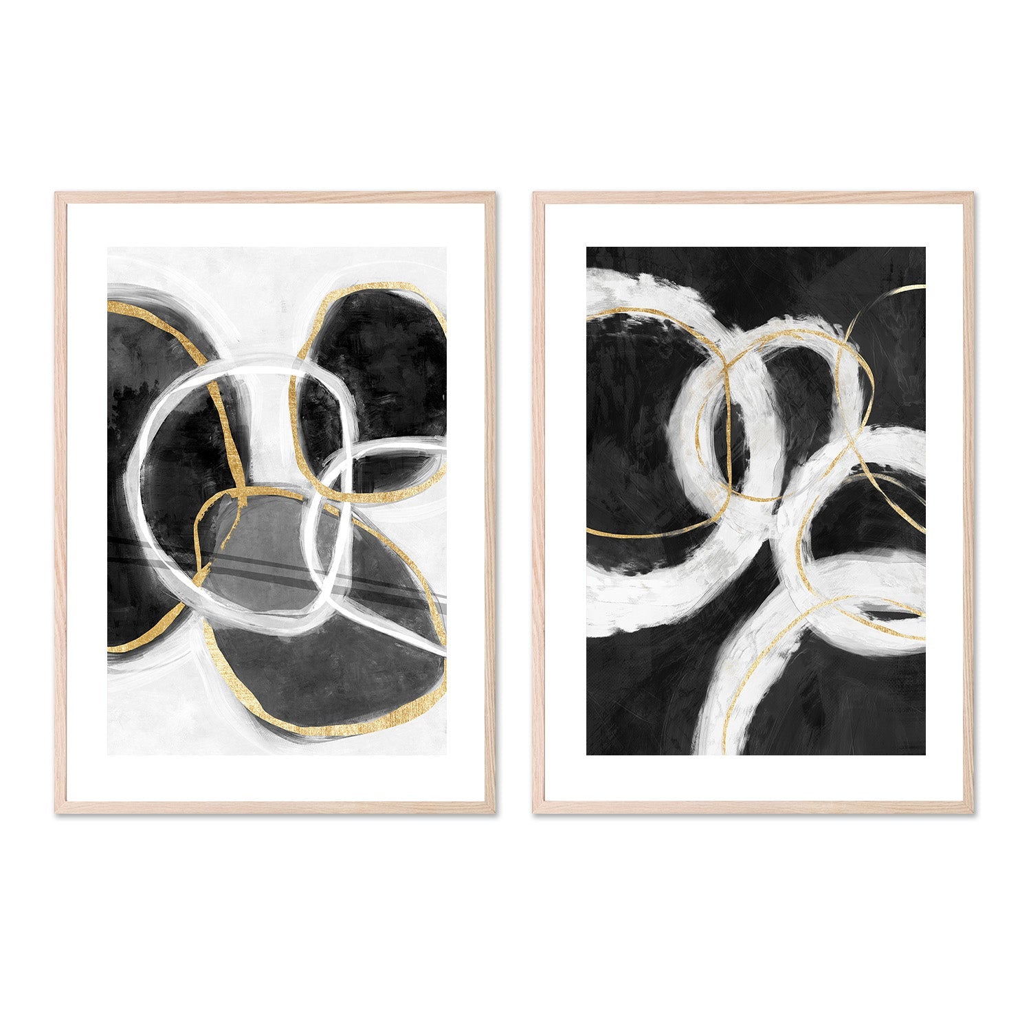 wall-art-print-canvas-poster-framed-Distant Memories & Ghost Rings, Set Of 2 , By Oliver Tabby-6