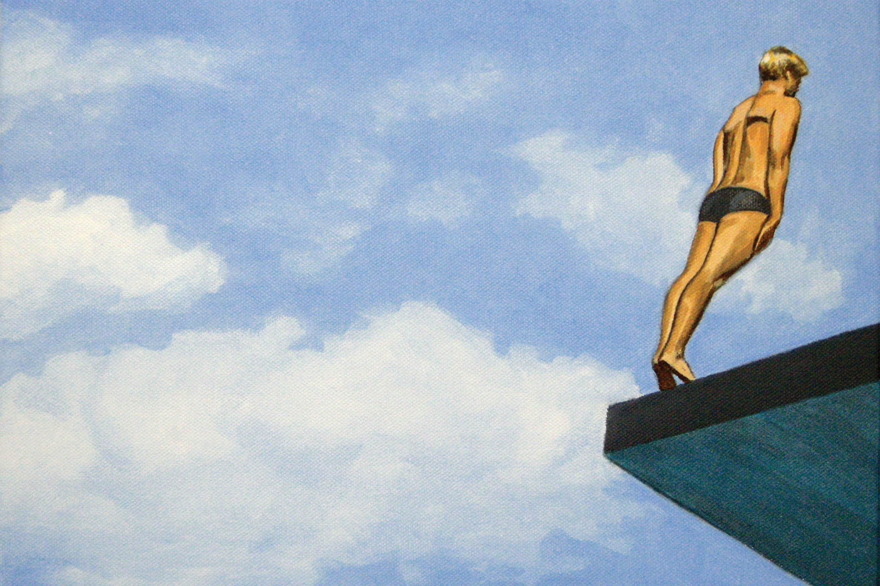 wall-art-print-canvas-poster-framed-Diver on the Edge-1