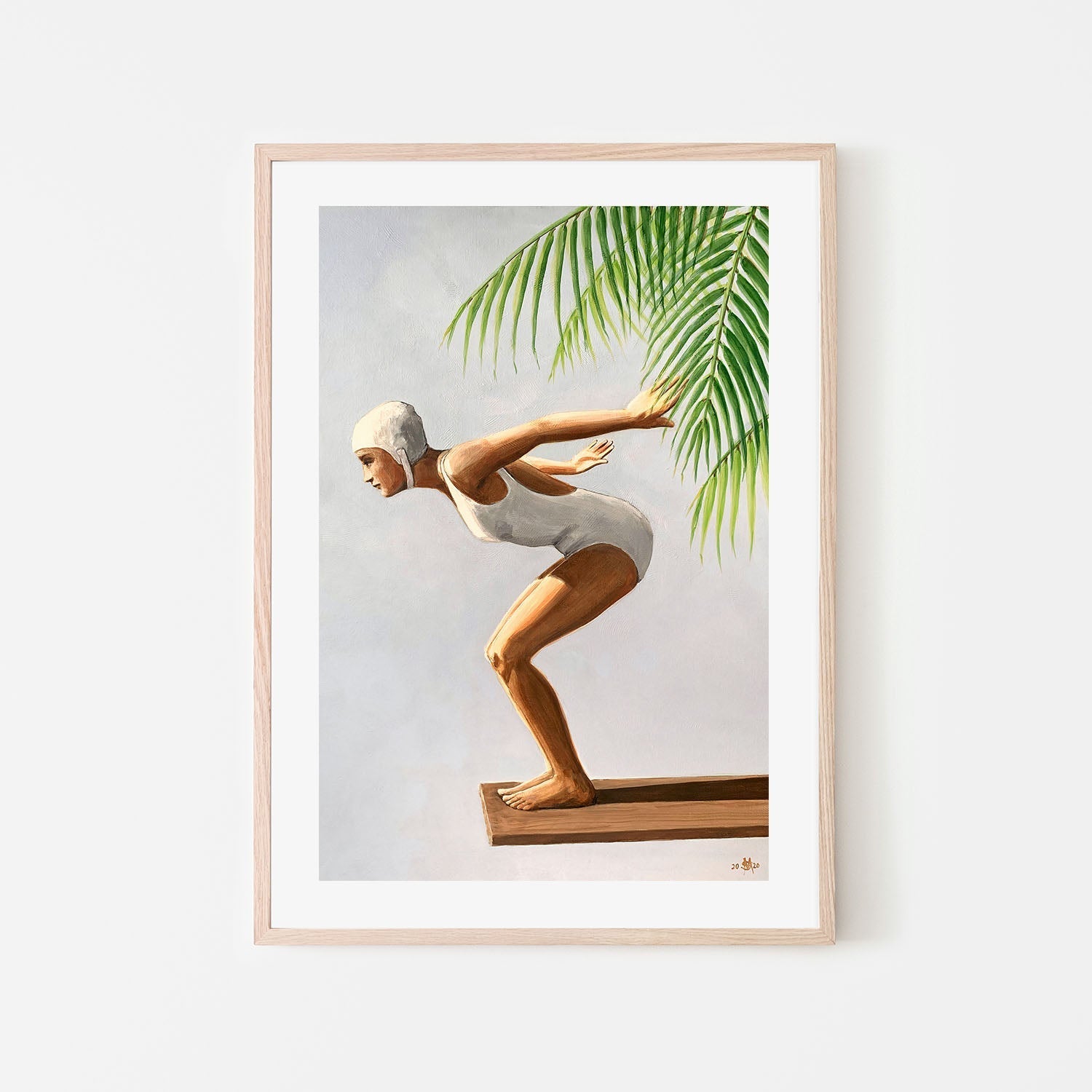 wall-art-print-canvas-poster-framed-Diver With Palm, Style A , By Sarah Morrissette-6