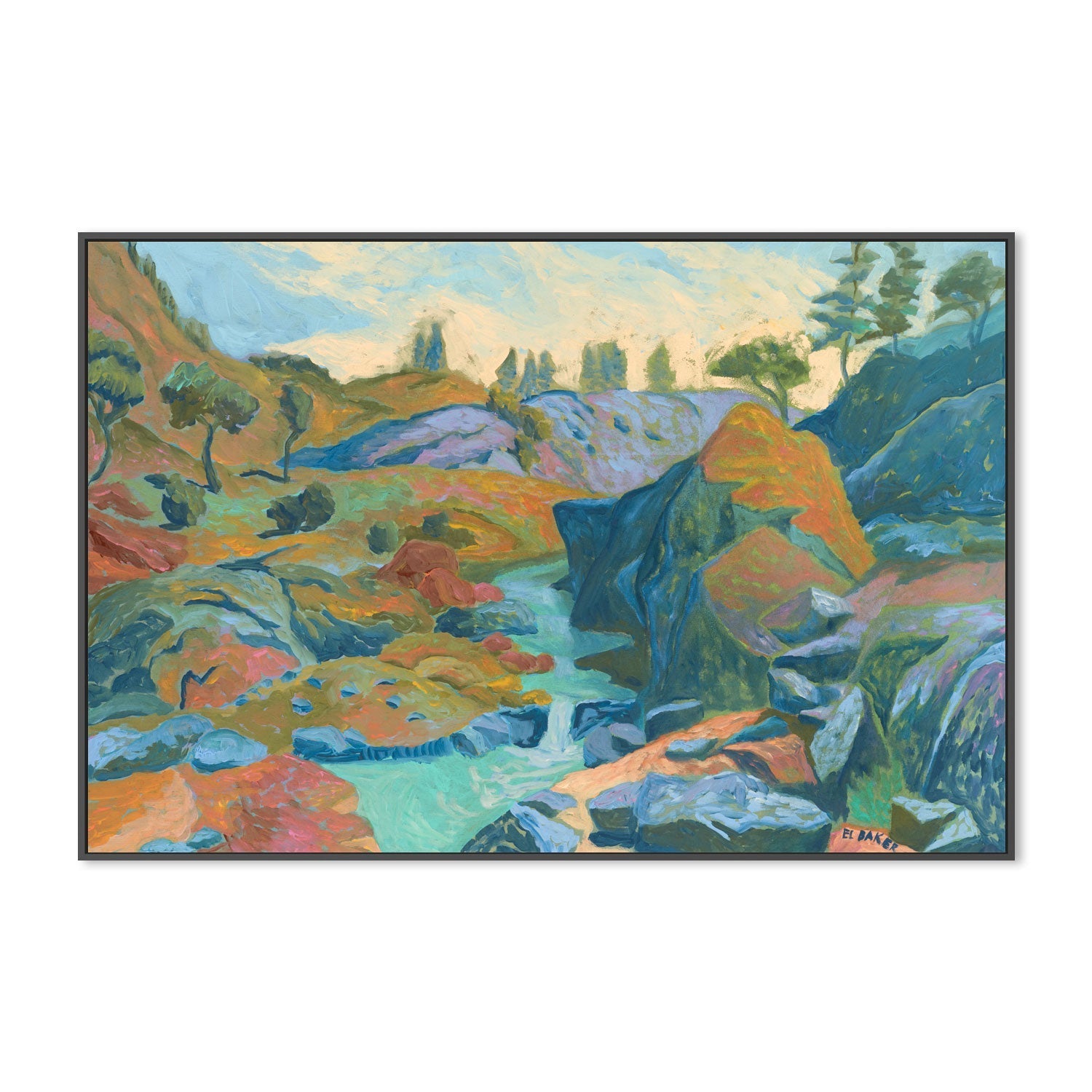 wall-art-print-canvas-poster-framed-Down Stream , By Eleanor Baker-3