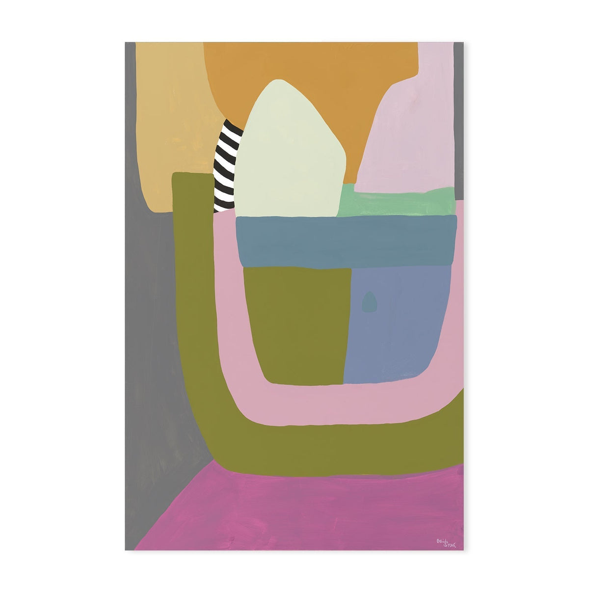 wall-art-print-canvas-poster-framed-Dreamy Contours, Style A, B & C, Set Of 3 , By Belinda Stone-GIOIA-WALL-ART