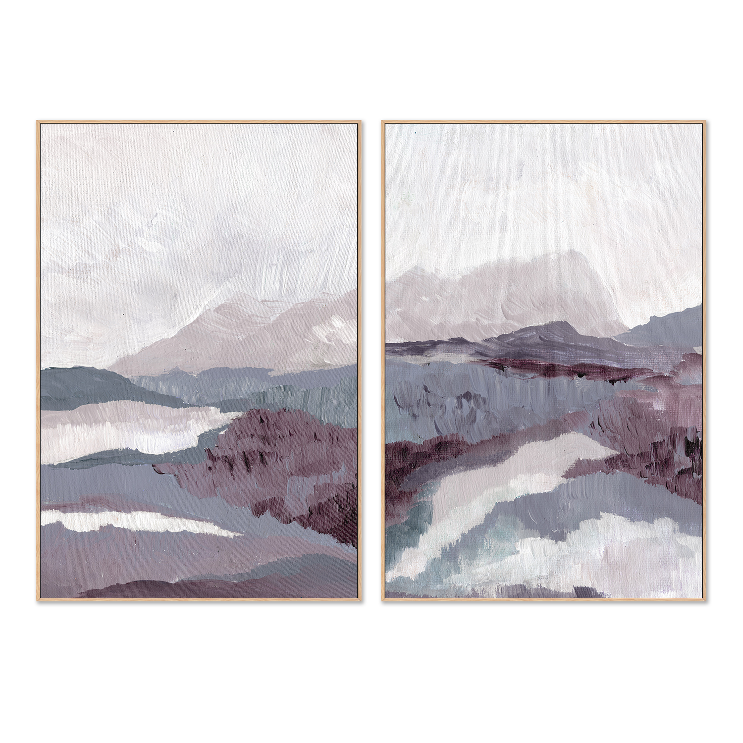 wall-art-print-canvas-poster-framed-Dreamy Style B & Dreamy Landscape Style B, Set Of 2 , By Nikita Jariwala-4