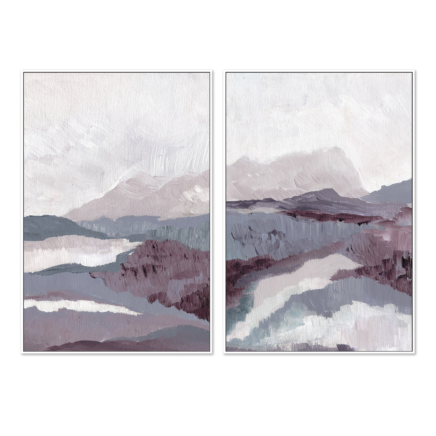 wall-art-print-canvas-poster-framed-Dreamy Style B & Dreamy Landscape Style B, Set Of 2 , By Nikita Jariwala-5