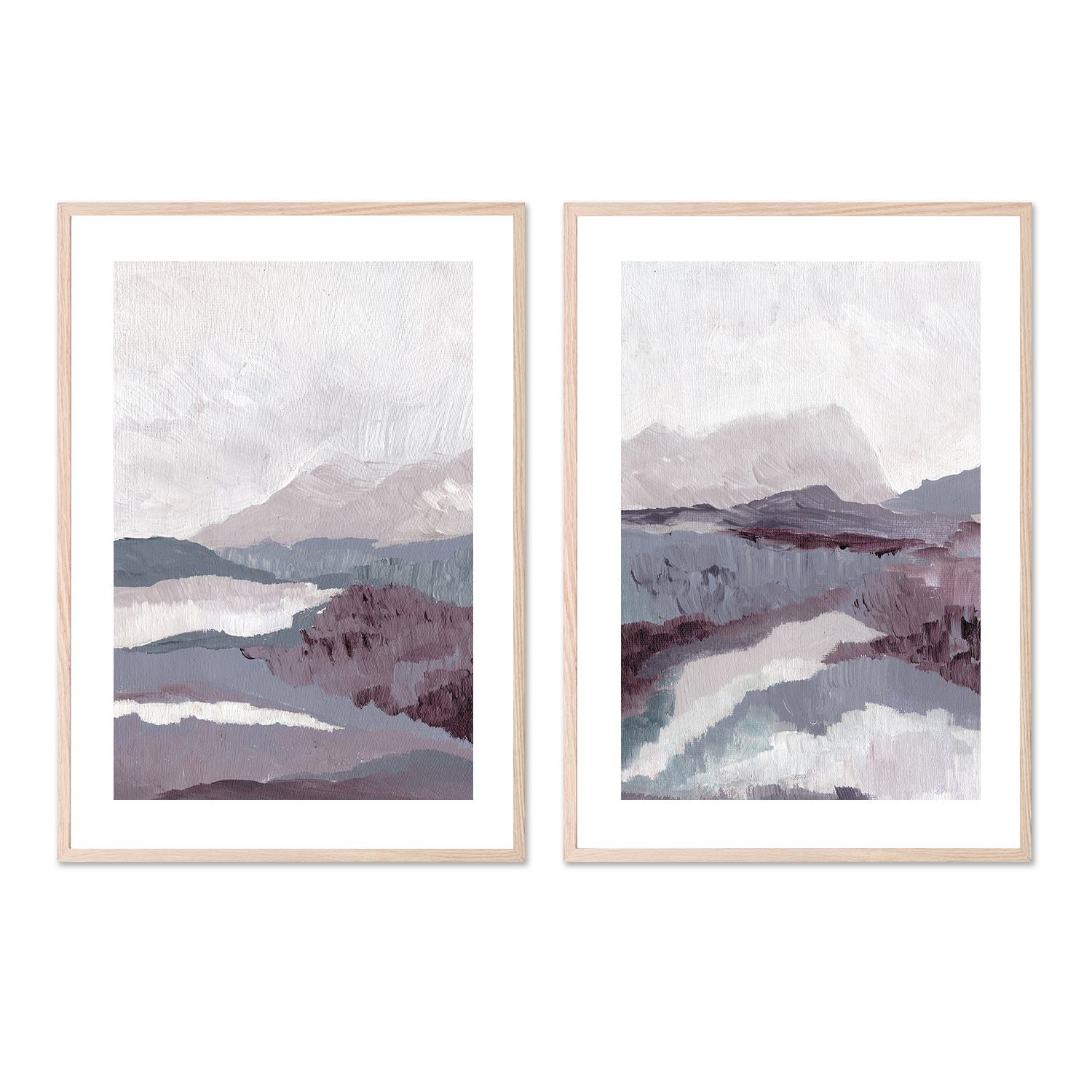 wall-art-print-canvas-poster-framed-Dreamy Style B & Dreamy Landscape Style B, Set Of 2 , By Nikita Jariwala-6