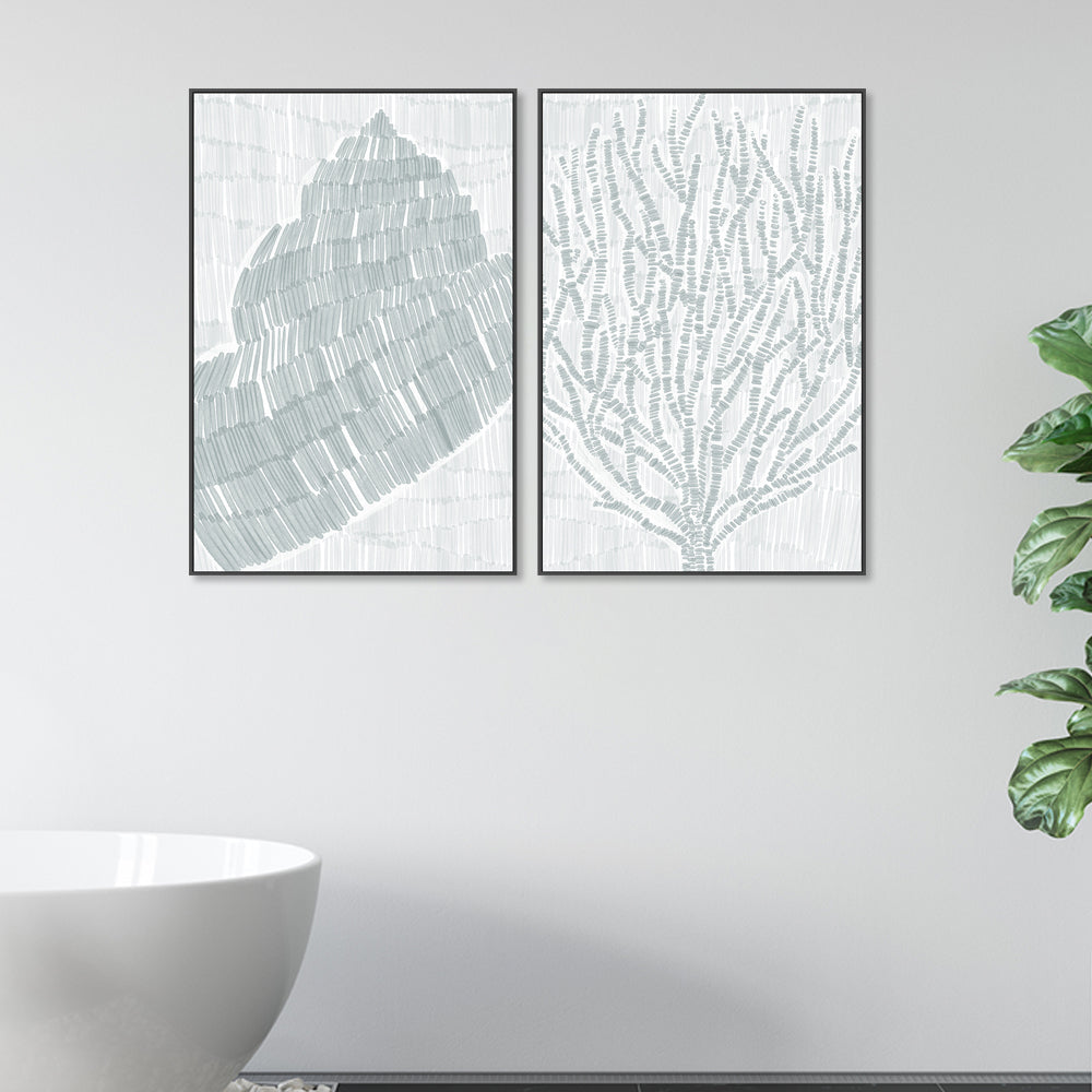 wall-art-print-canvas-poster-framed-Drifted Snail Shell-Drifted Seaweed , Set Of 2, By Jetty Home , By Jetty Home-2