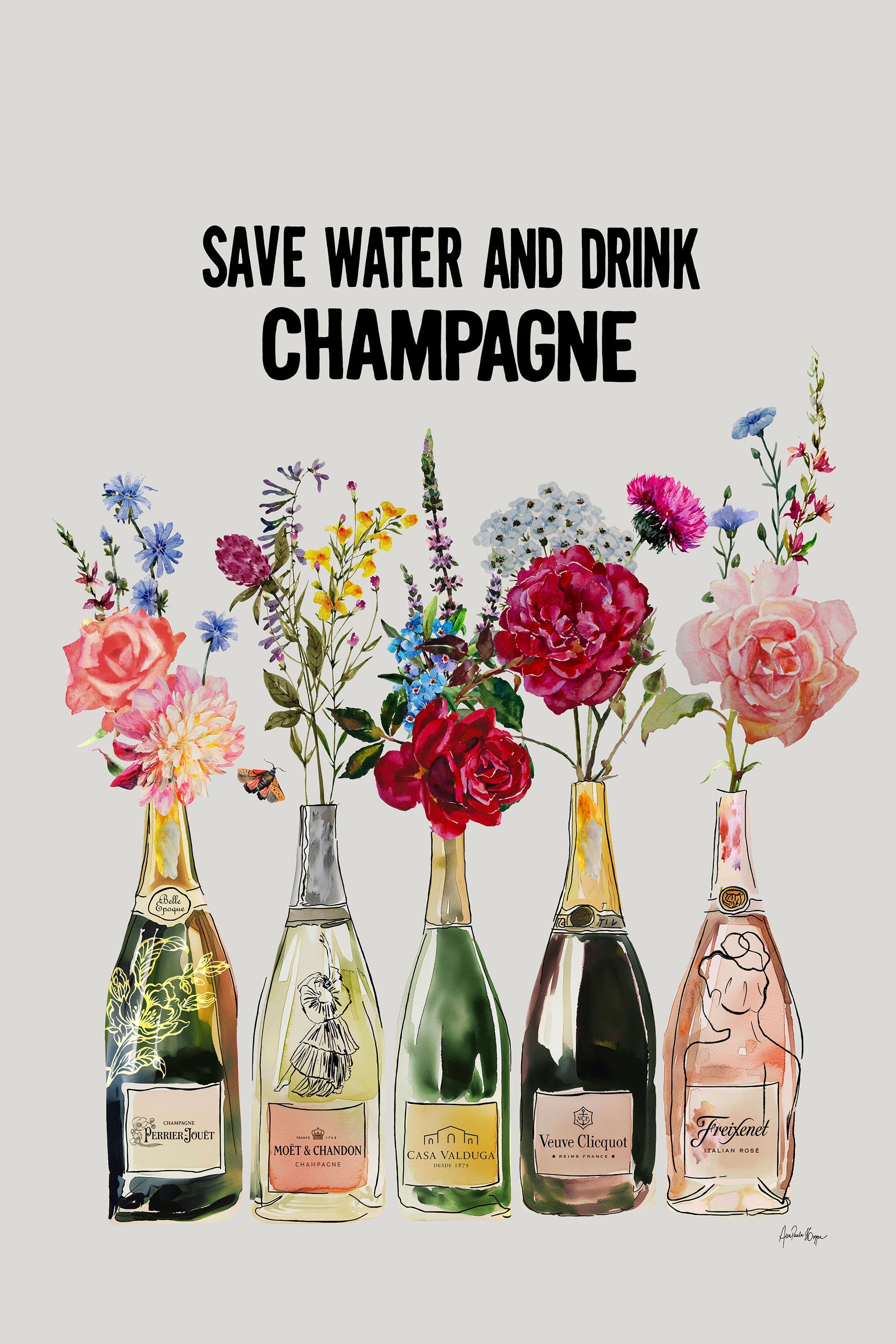 wall-art-print-canvas-poster-framed-drink champagne-1
