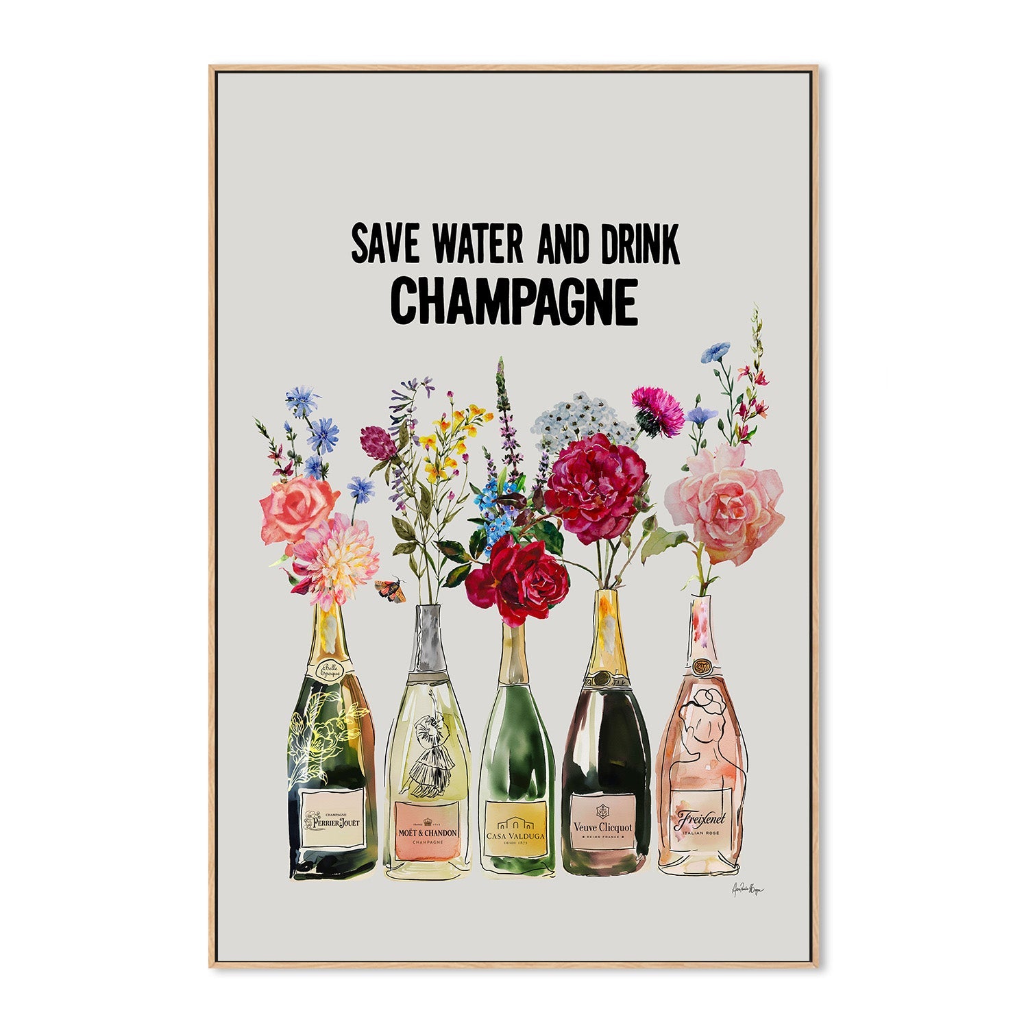 wall-art-print-canvas-poster-framed-drink champagne-3