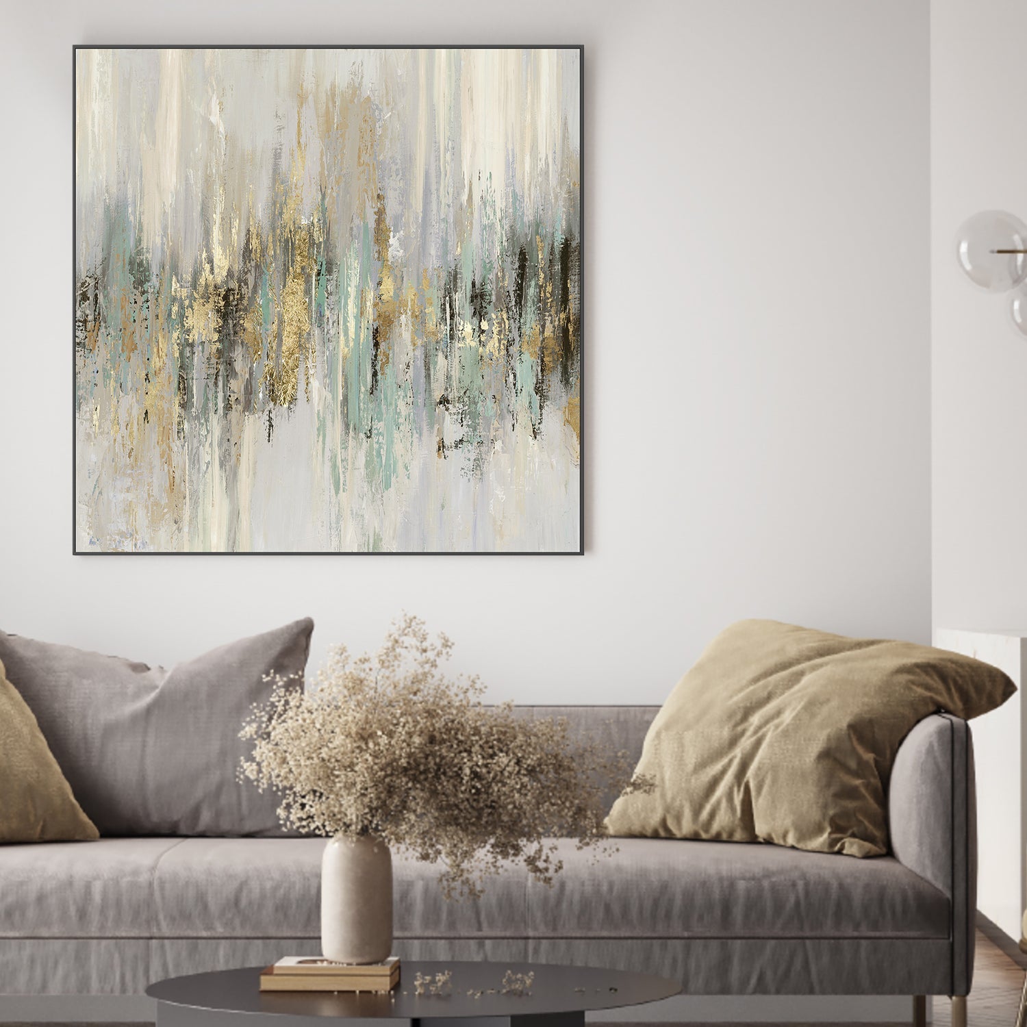 wall-art-print-canvas-poster-framed-Dripping Gold, Style B-2
