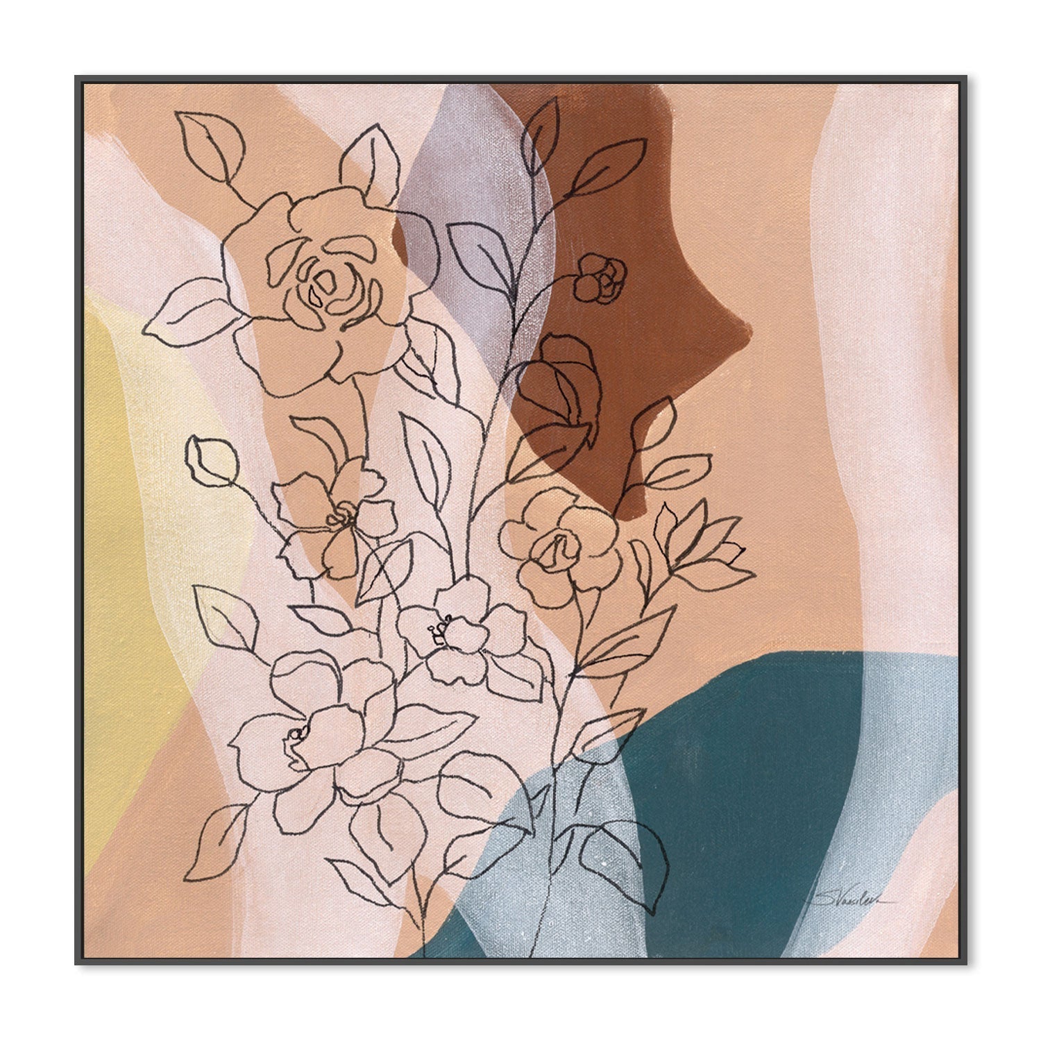 wall-art-print-canvas-poster-framed-Earthy Boho Lace, Style A-by-Silvia Vassileva-Gioia Wall Art