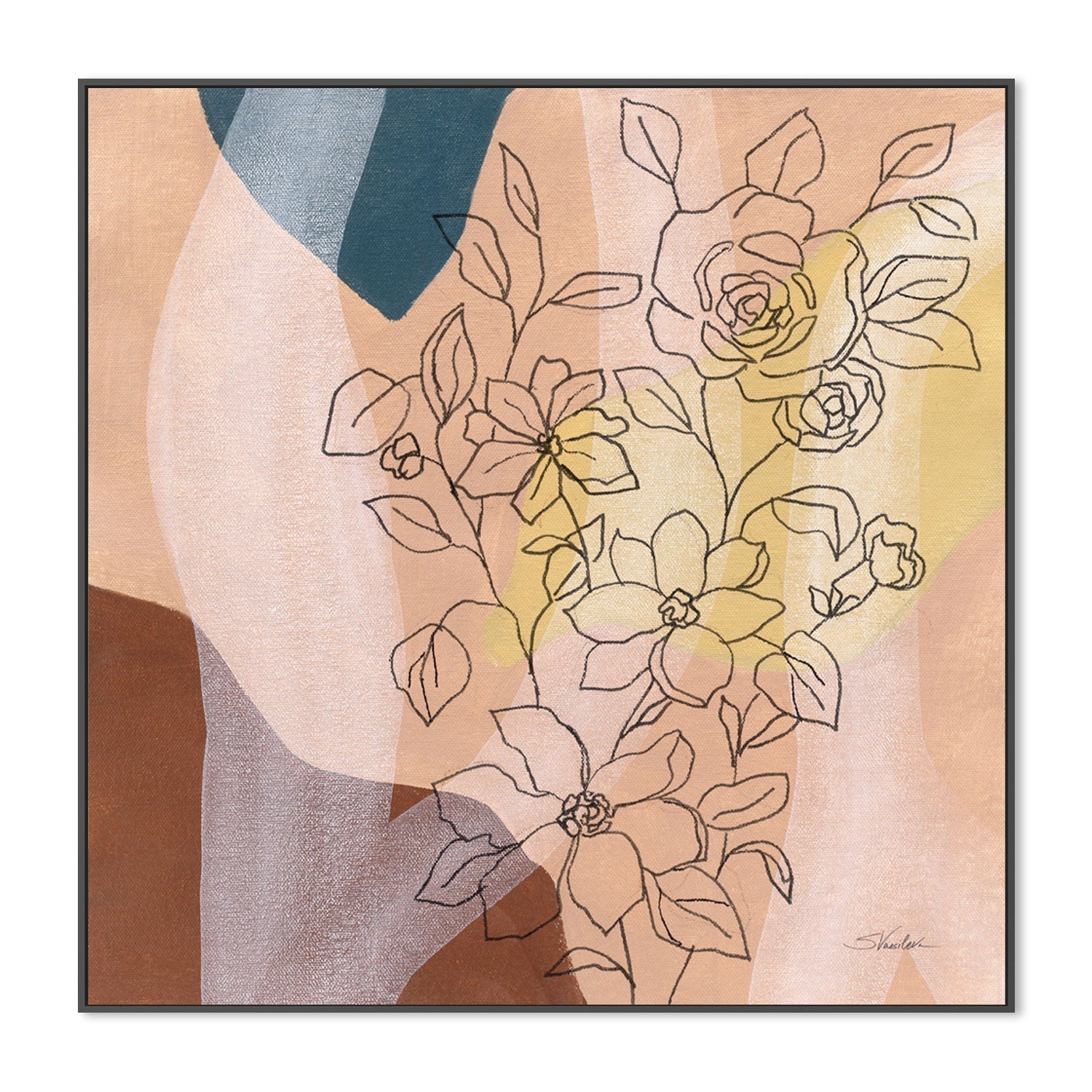 wall-art-print-canvas-poster-framed-Earthy Boho Lace, Style B-by-Silvia Vassileva-Gioia Wall Art