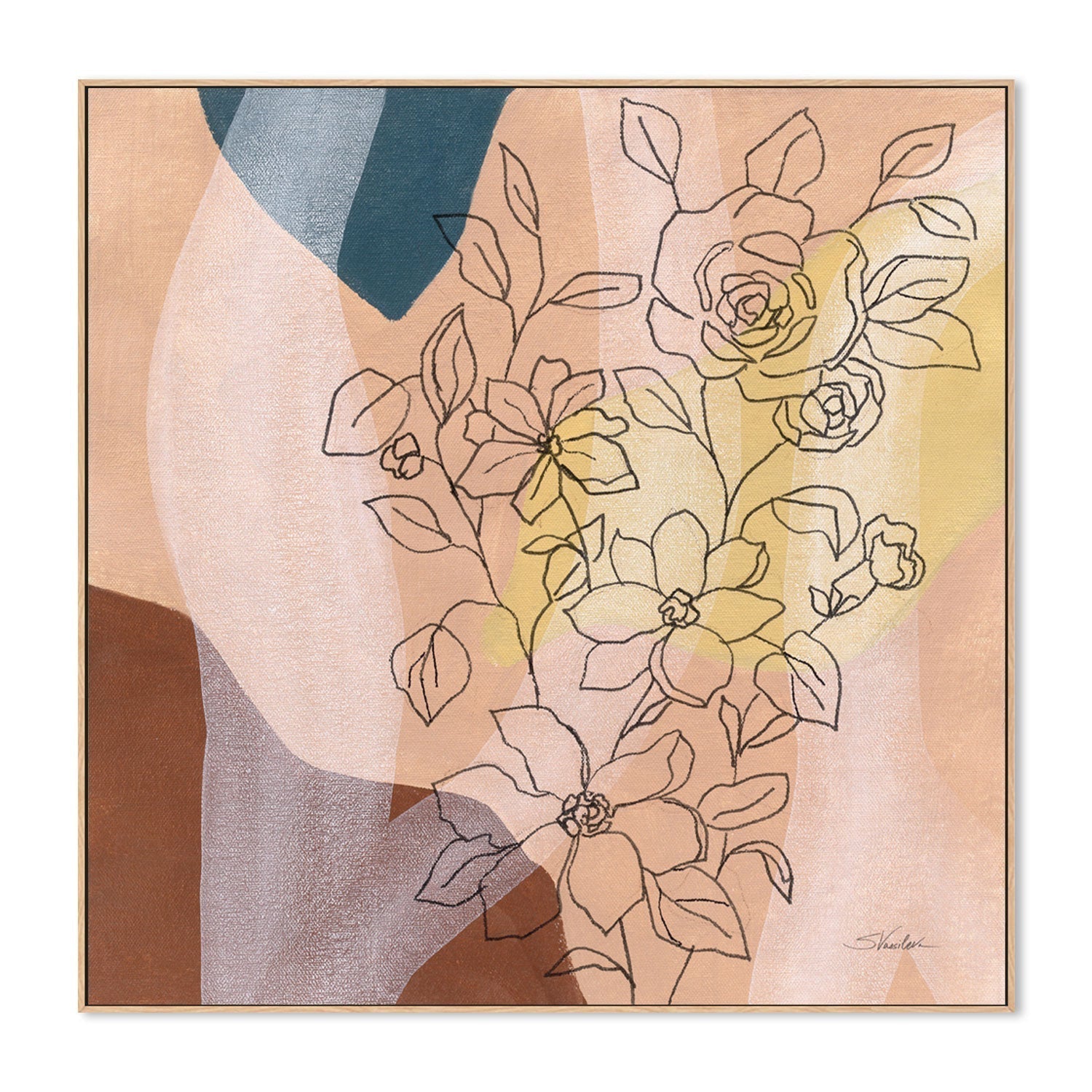 wall-art-print-canvas-poster-framed-Earthy Boho Lace, Style B-by-Silvia Vassileva-Gioia Wall Art