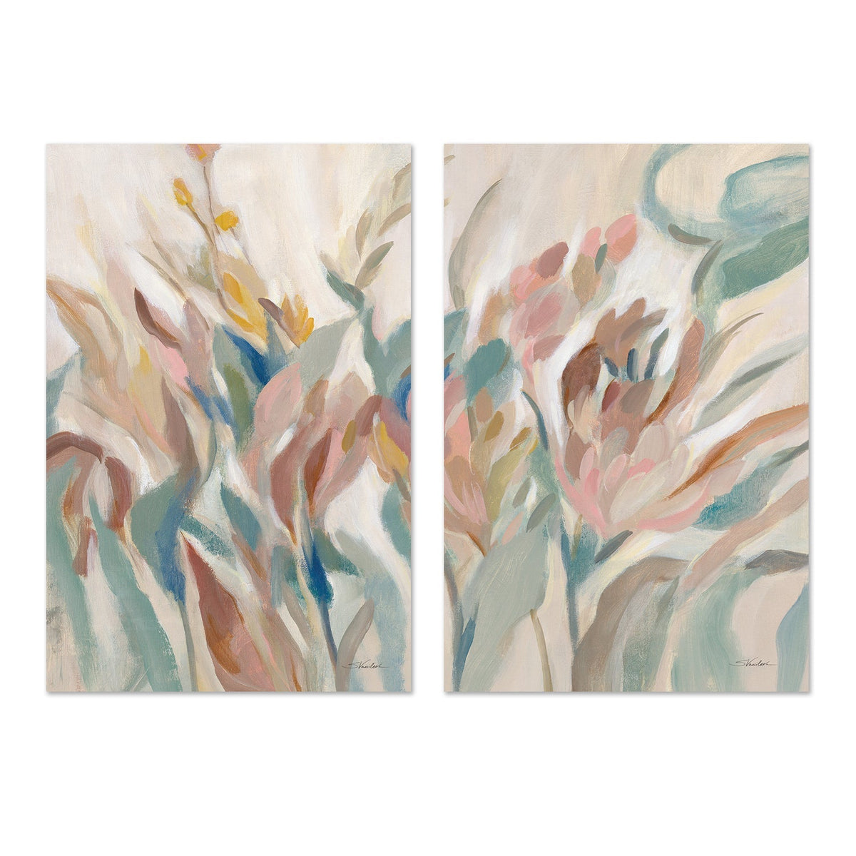wall-art-print-canvas-poster-framed-Eden Breeze, Style A & B, Set Of 2 , By Silvia Vassileva-GIOIA-WALL-ART