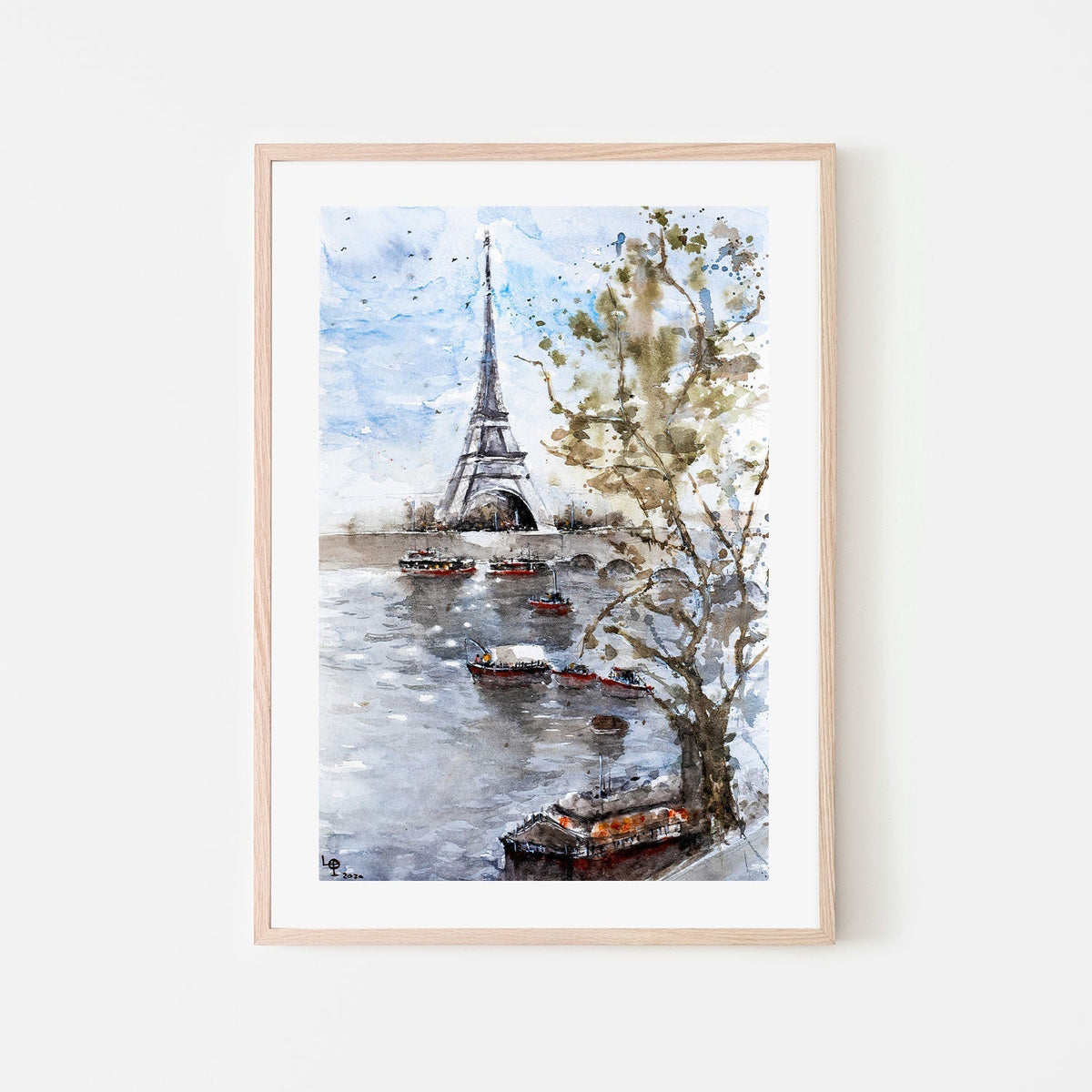 wall-art-print-canvas-poster-framed-Eiffel Tower , By Lilou Online Fine Arts-GIOIA-WALL-ART