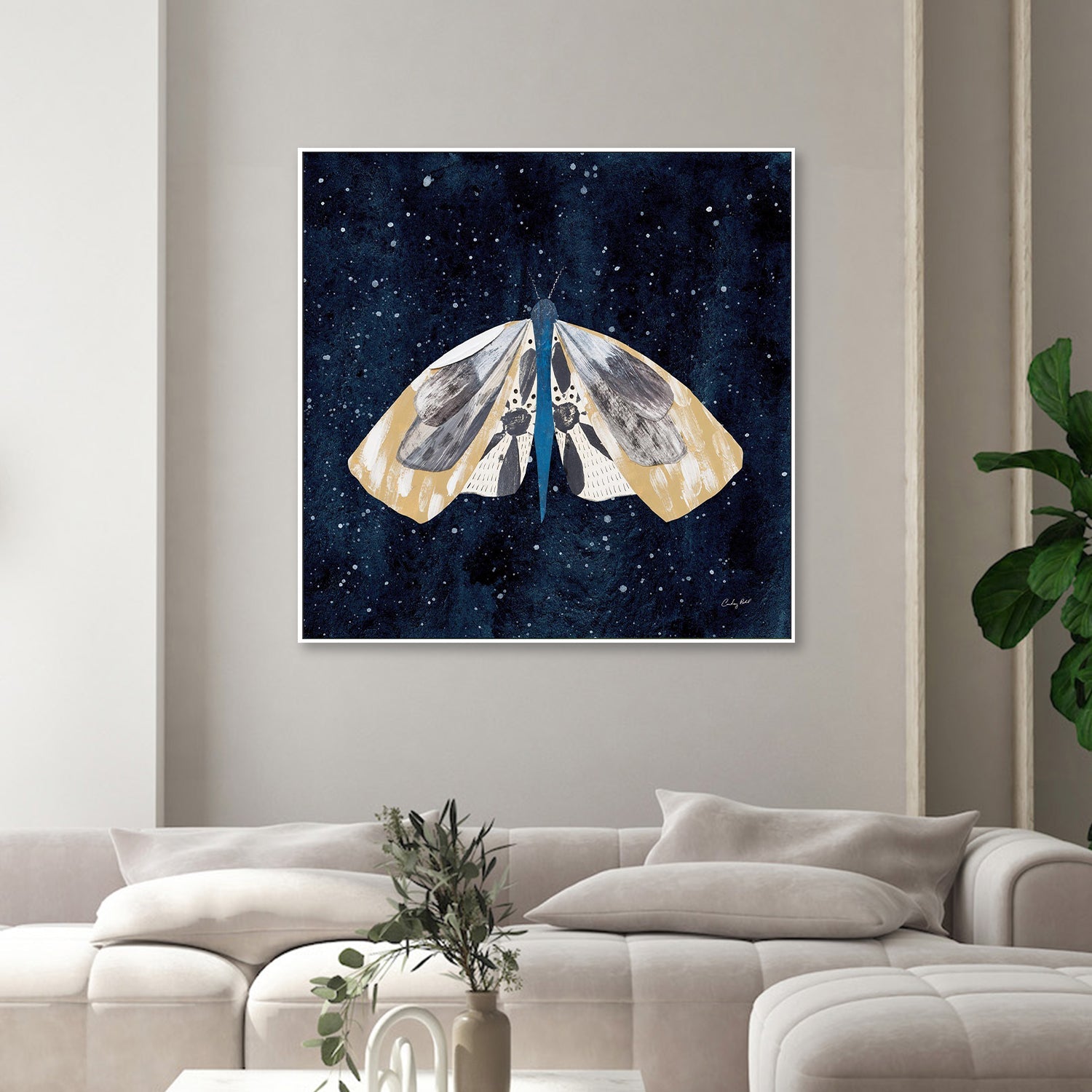 wall-art-print-canvas-poster-framed-Elegant Moth, Style C-2