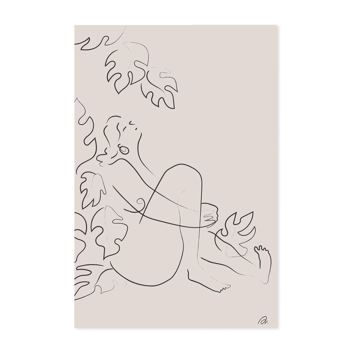 wall-art-print-canvas-poster-framed-Embrace Nature Beige-by-Plus X Studio-Gioia Wall Art