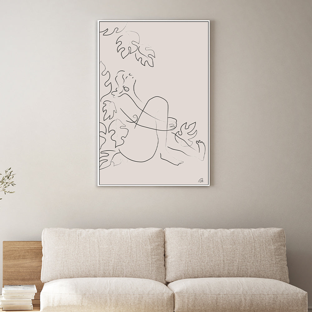 wall-art-print-canvas-poster-framed-Embrace Nature Beige-by-Plus X Studio-Gioia Wall Art