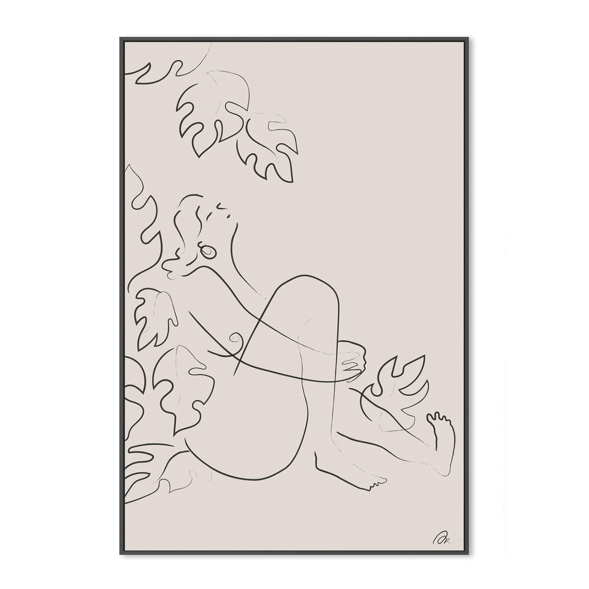 wall-art-print-canvas-poster-framed-Embrace Nature Beige-by-Plus X Studio-Gioia Wall Art