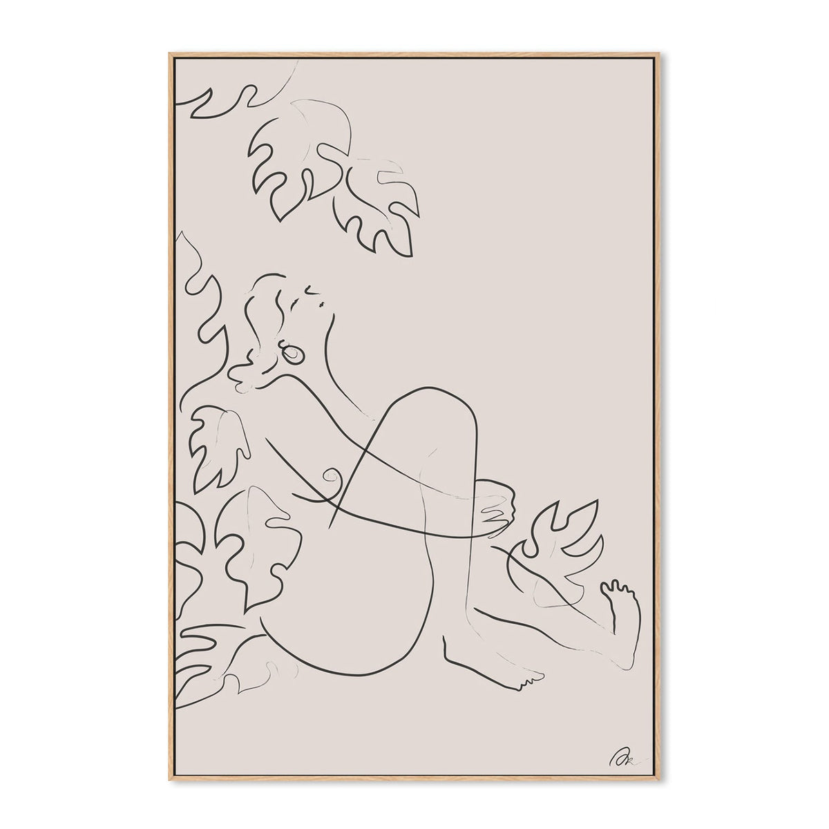 wall-art-print-canvas-poster-framed-Embrace Nature Beige-by-Plus X Studio-Gioia Wall Art