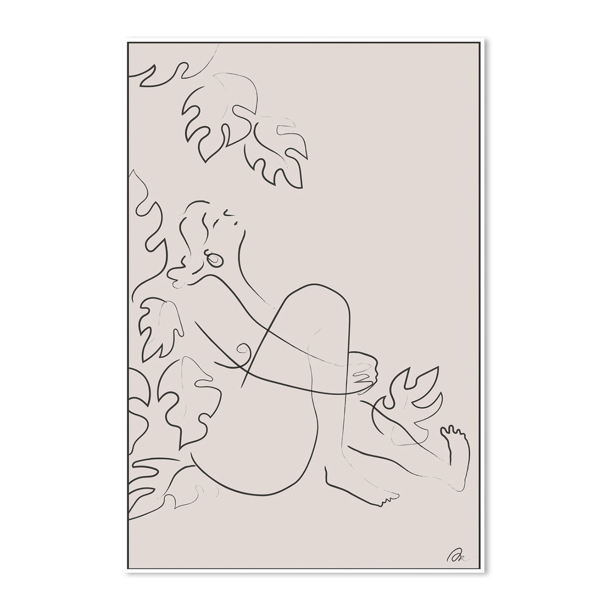wall-art-print-canvas-poster-framed-Embrace Nature Beige-by-Plus X Studio-Gioia Wall Art