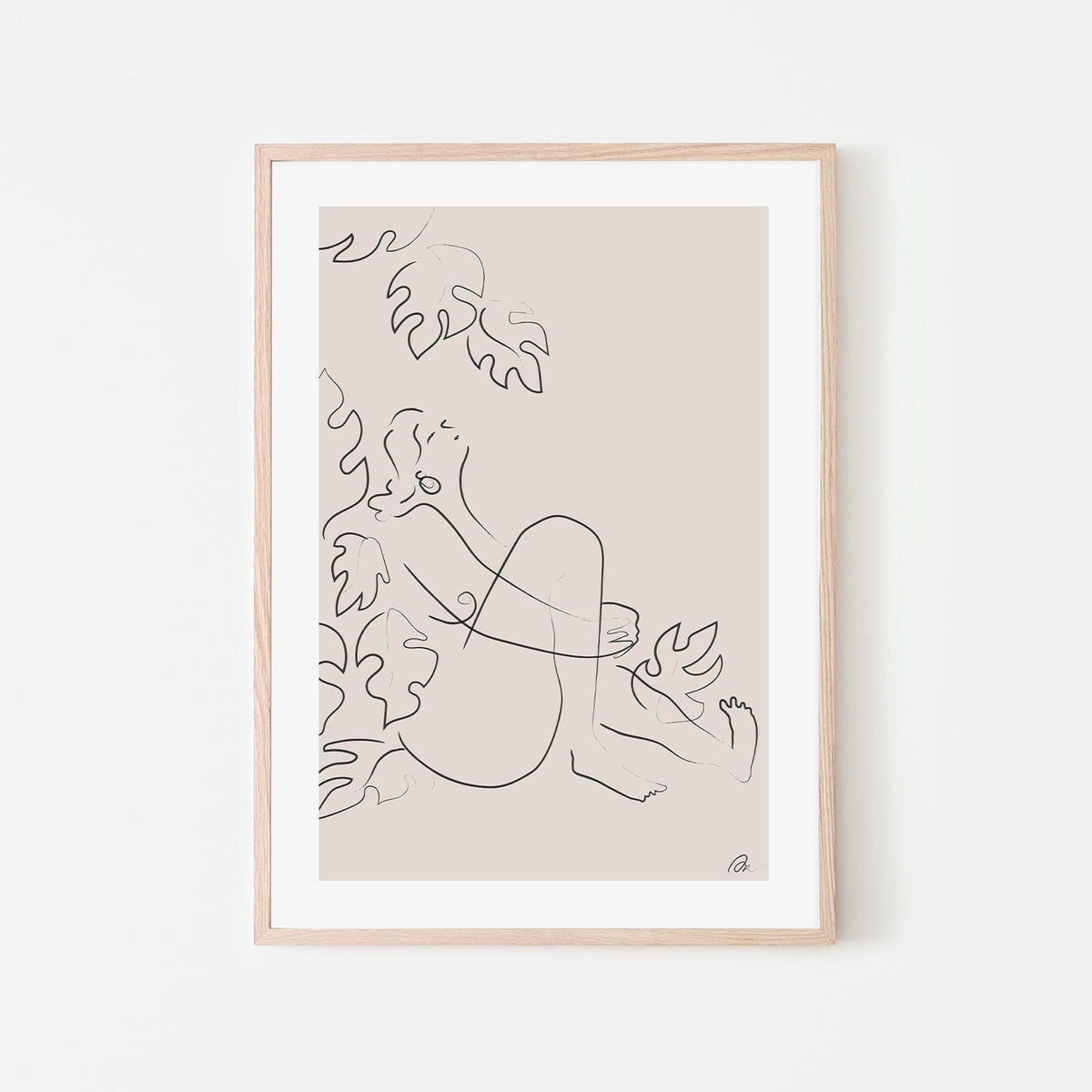 wall-art-print-canvas-poster-framed-Embrace Nature Beige-by-Plus X Studio-Gioia Wall Art