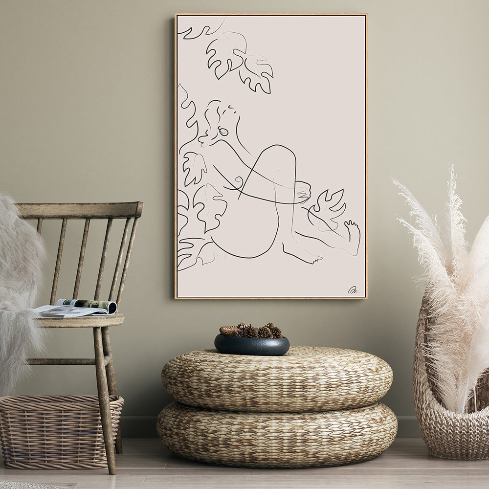 wall-art-print-canvas-poster-framed-Embrace Nature Beige-by-Plus X Studio-Gioia Wall Art