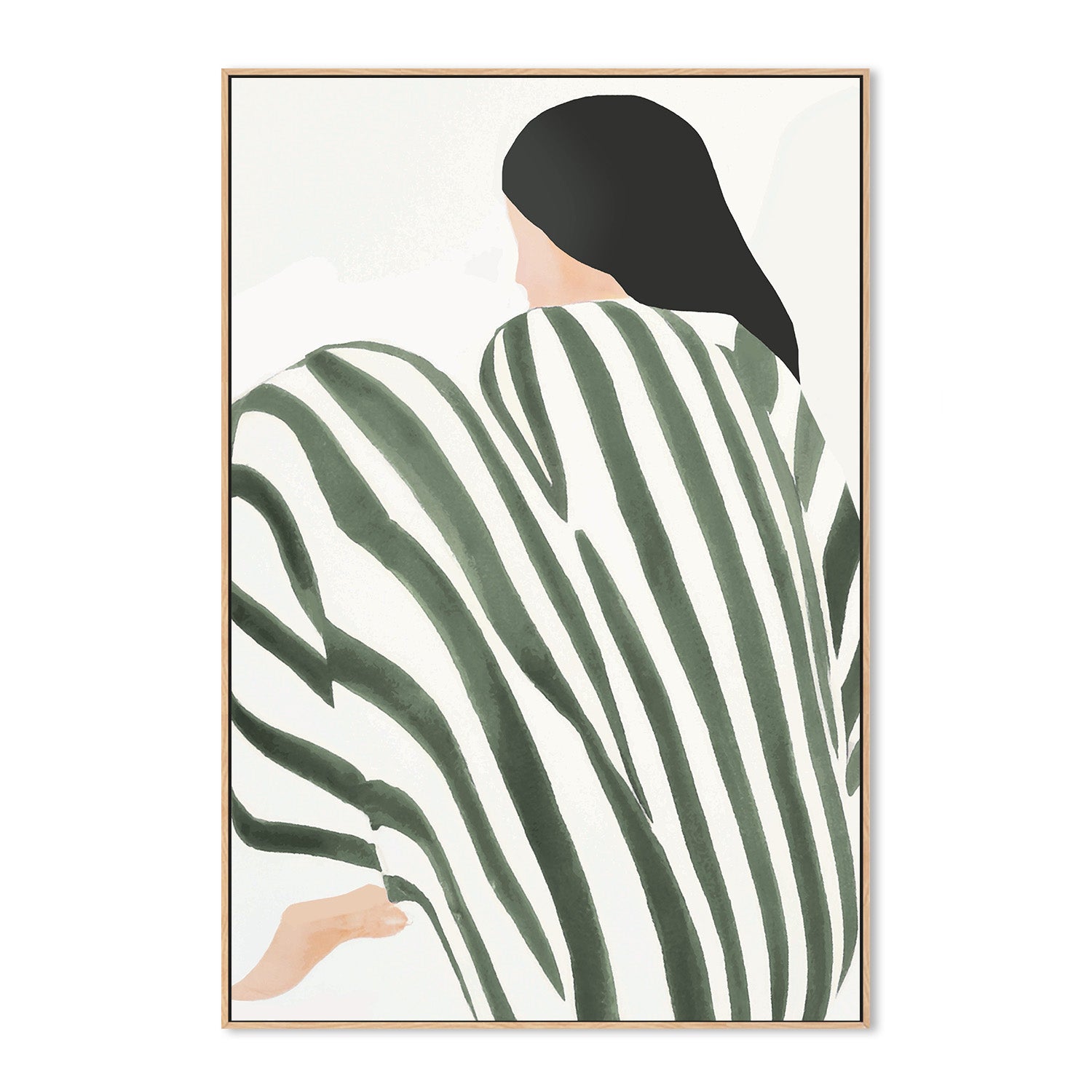 wall-art-print-canvas-poster-framed-Emerald Stria-4