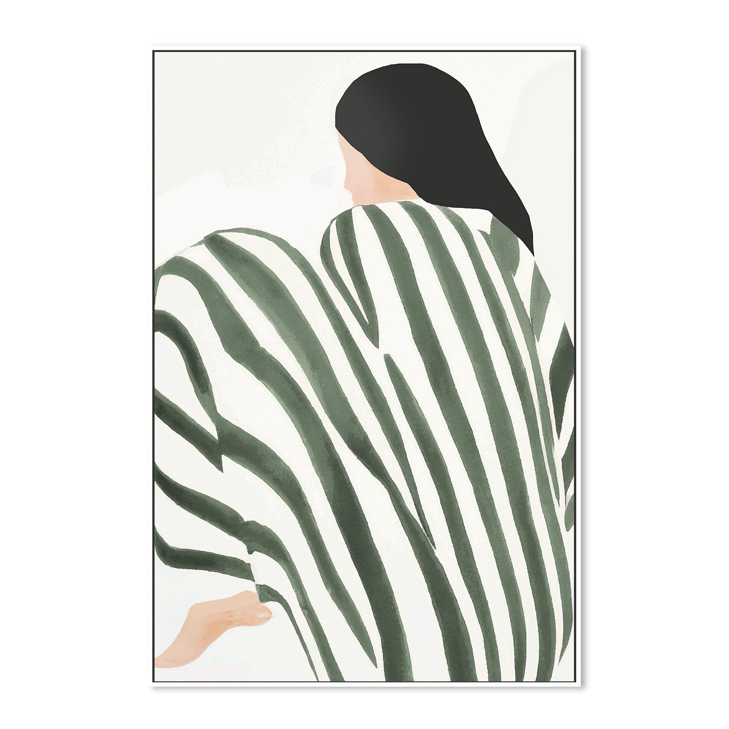 wall-art-print-canvas-poster-framed-Emerald Stria-5