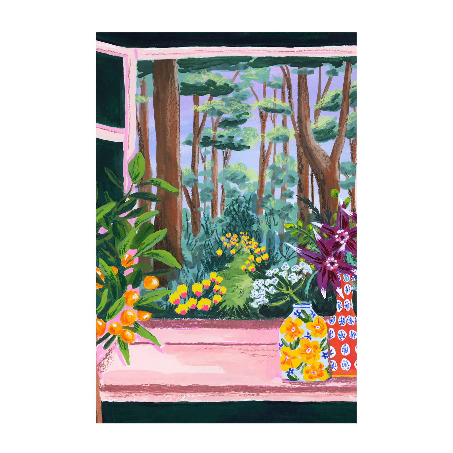 wall-art-print-canvas-poster-framed-Enchanted Garden-1