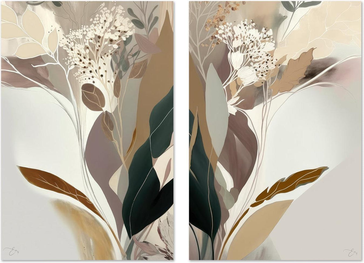 wall-art-print-canvas-poster-framed-Enchanted Meadow, Style A & B, Set Of 2 , By Bella Eve-GIOIA-WALL-ART