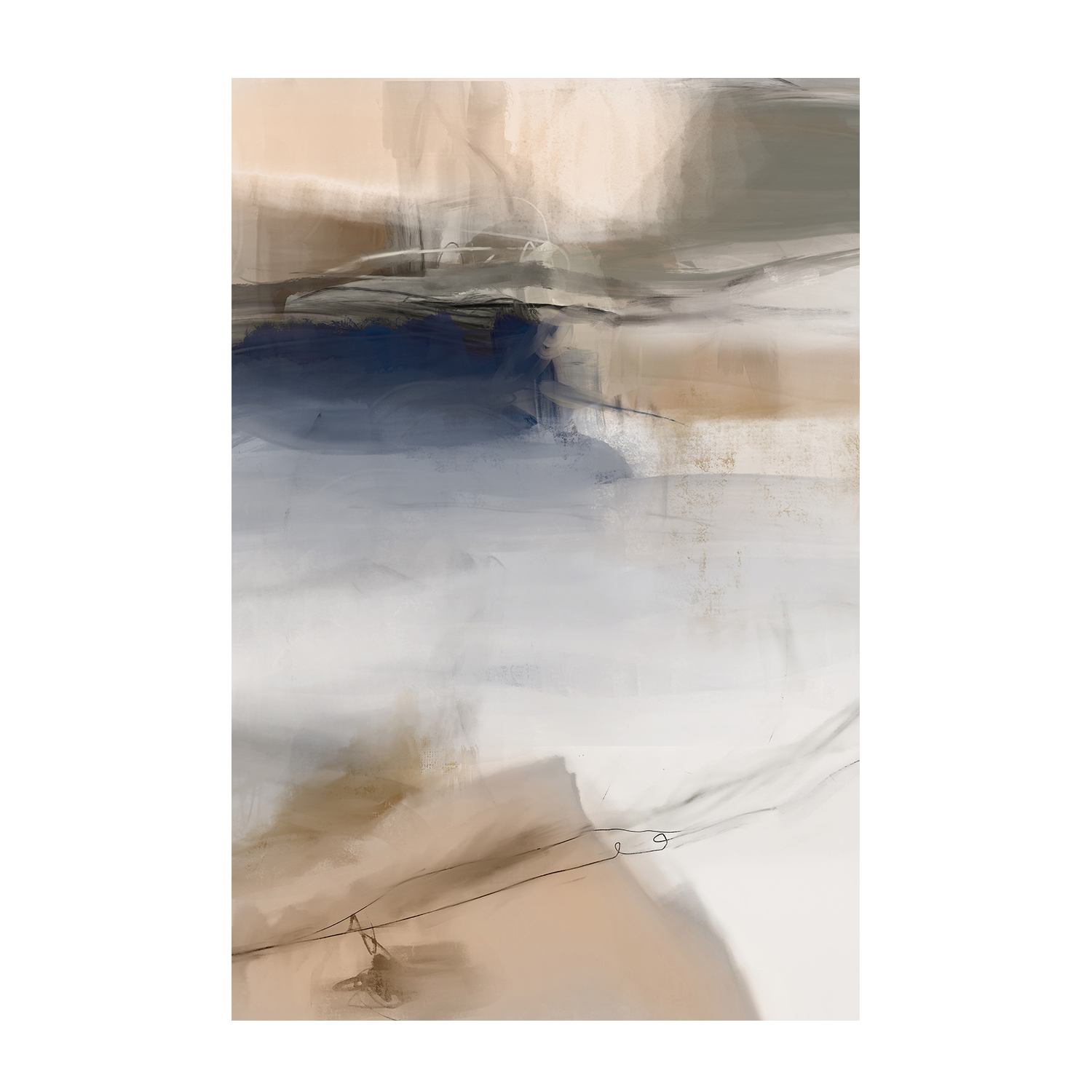 wall-art-print-canvas-poster-framed-End Of Beginning Abstract, Style A , By Karine Tonial Grimm-1