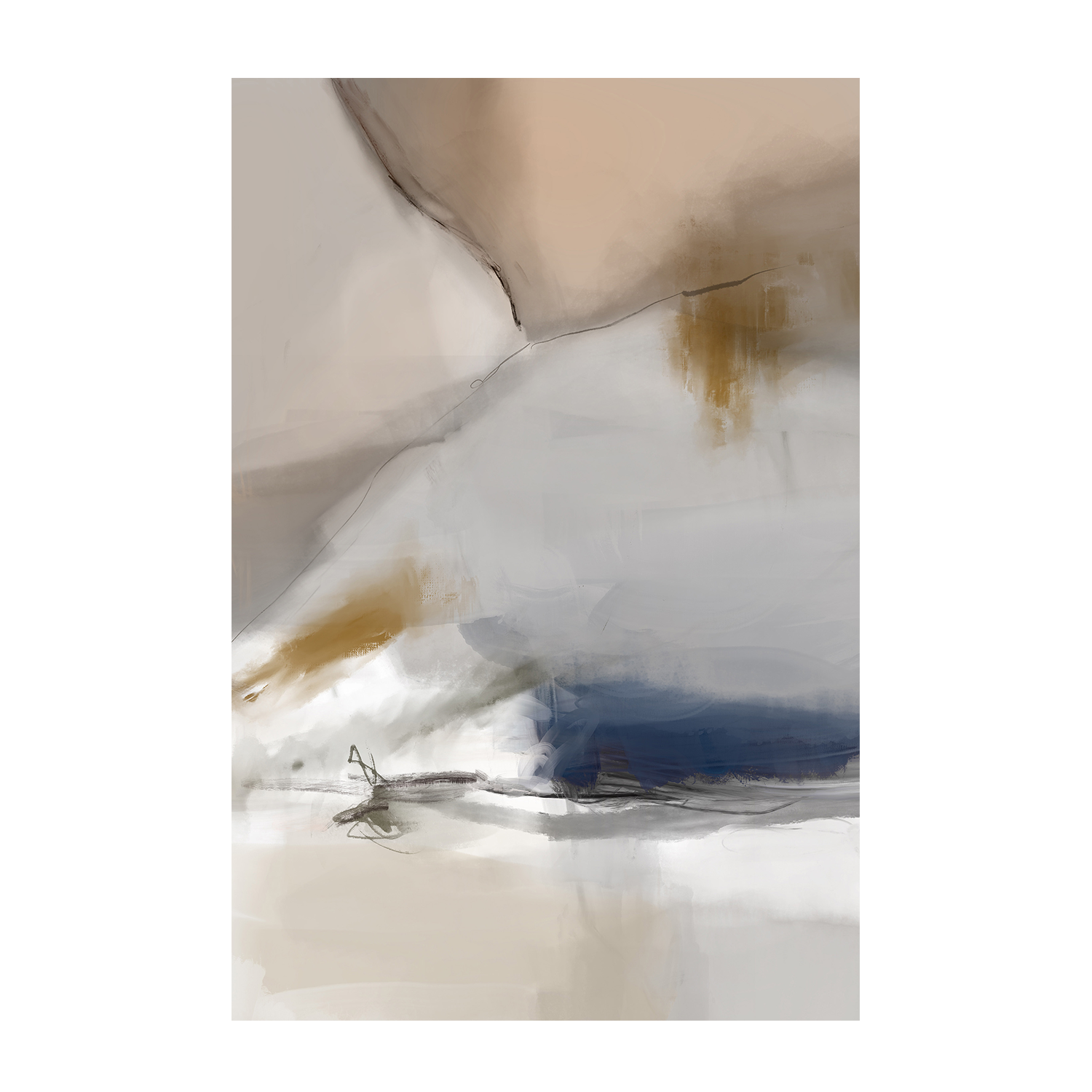 wall-art-print-canvas-poster-framed-End Of Beginning Abstract, Style B , By Karine Tonial Grimm-1