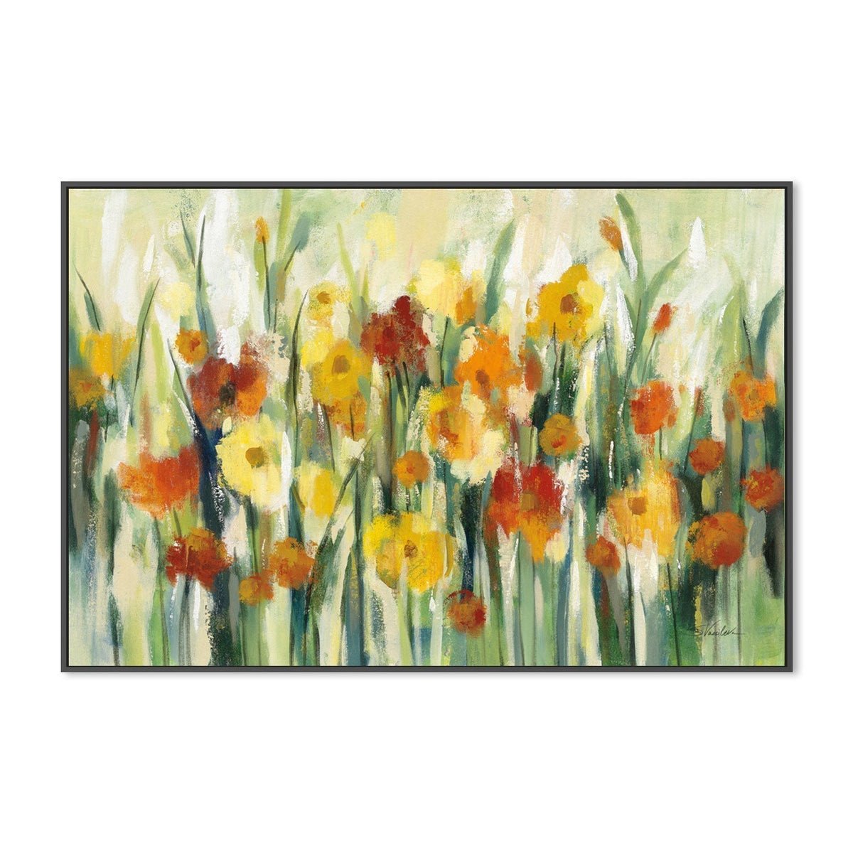 wall-art-print-canvas-poster-framed-End of Summer Garden-by-Silvia Vassileva-Gioia Wall Art