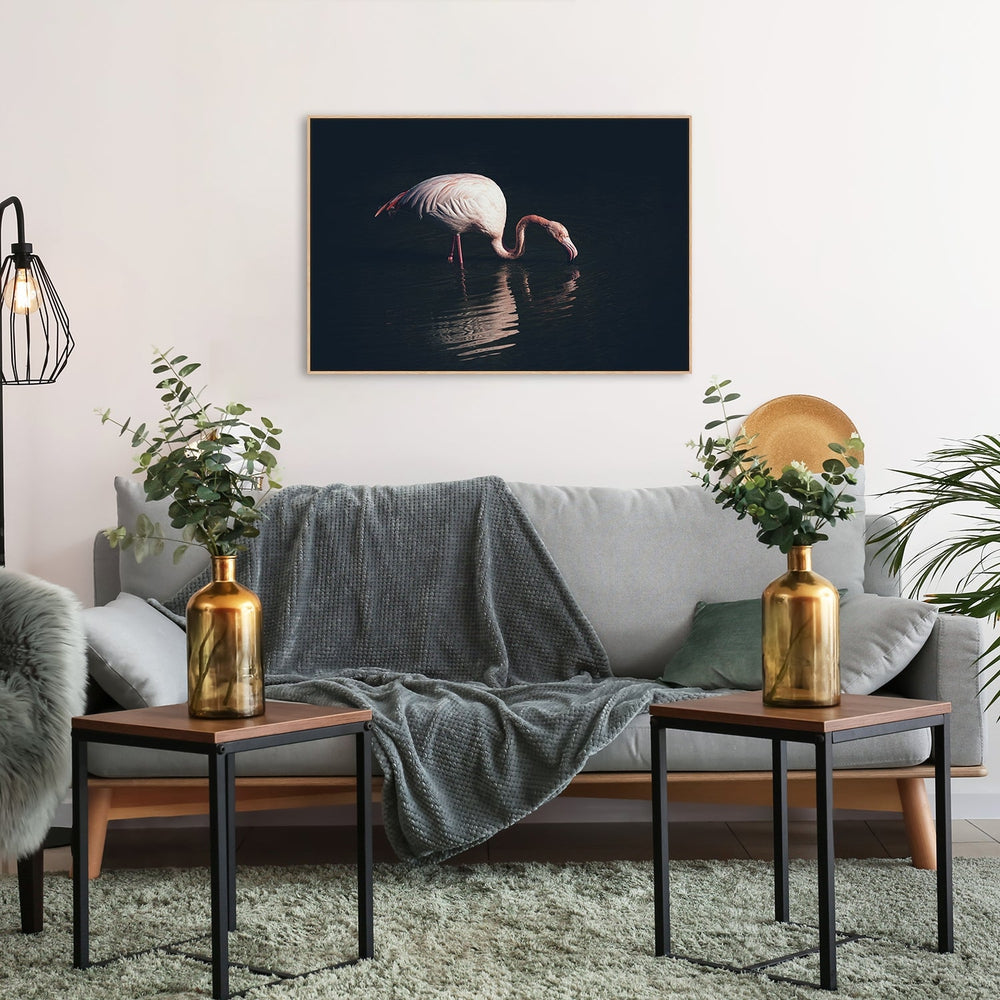 wall-art-print-canvas-poster-framed-Enlightened Flamingo, By Marco Tagliarino-by-Plus X Studio-Gioia Wall Art