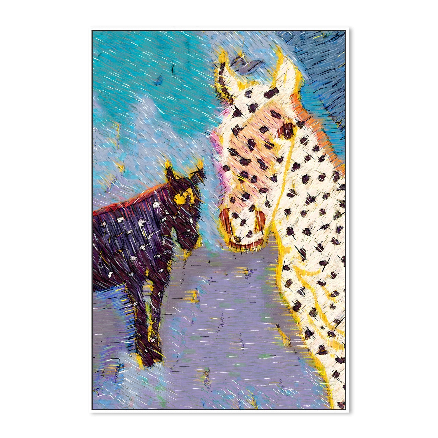 wall-art-print-canvas-poster-framed-Equus Wild Horses-5