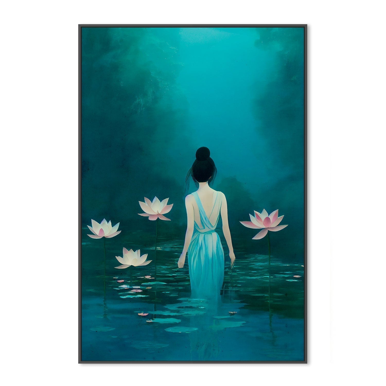 wall-art-print-canvas-poster-framed-Ethereal Pond , By Treechild-GIOIA-WALL-ART