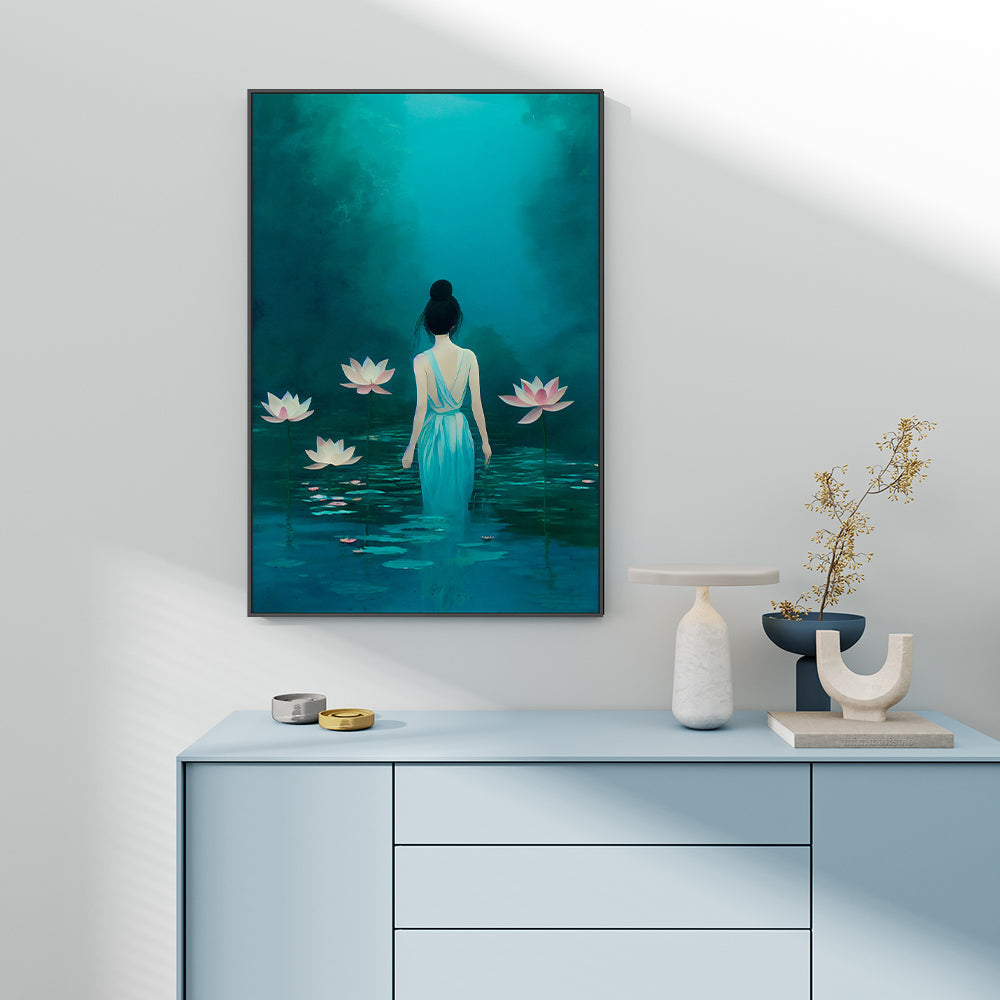 wall-art-print-canvas-poster-framed-Ethereal Pond , By Treechild-GIOIA-WALL-ART